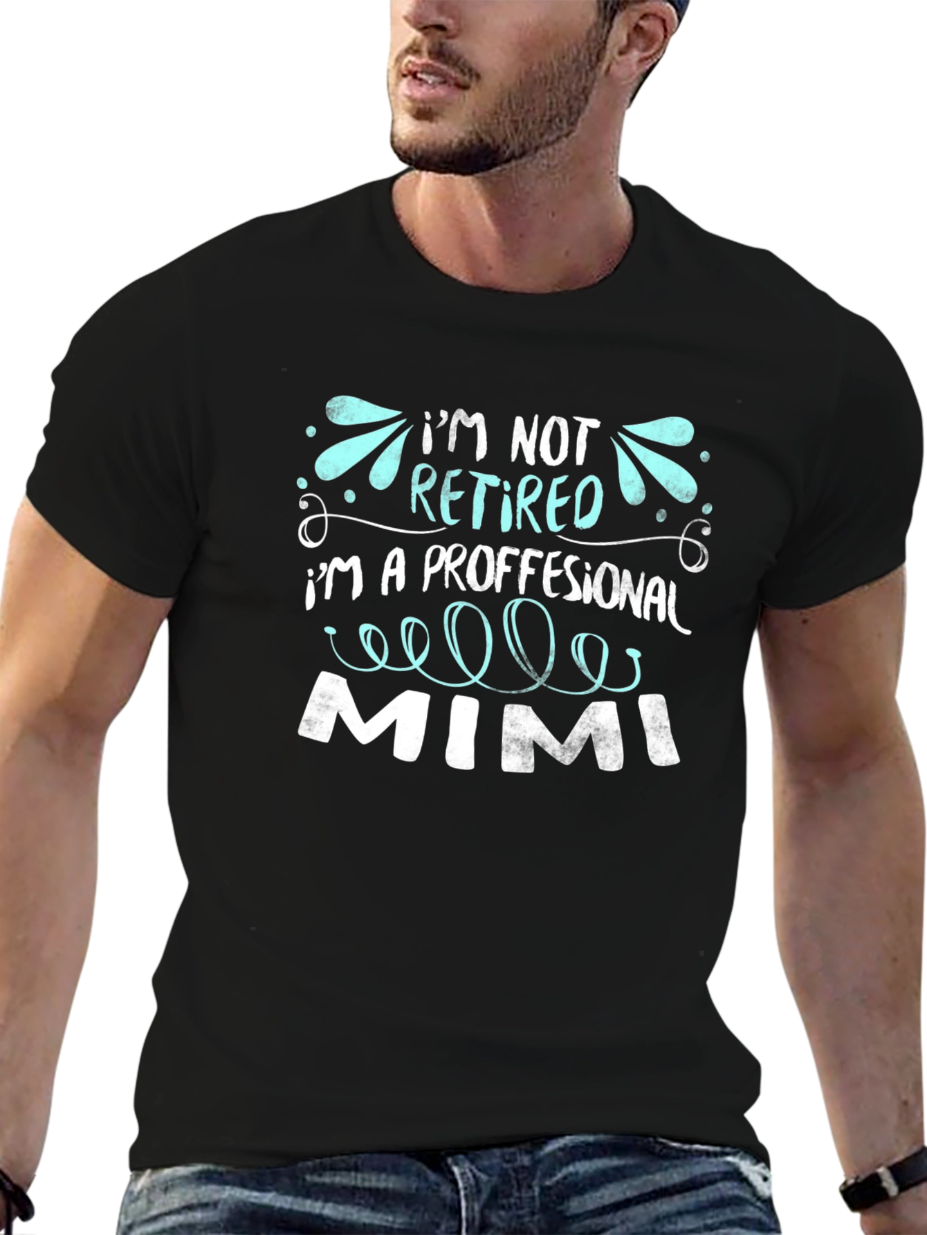 Professional Mimi Graphic Tee - Black Cotton T-Shirt