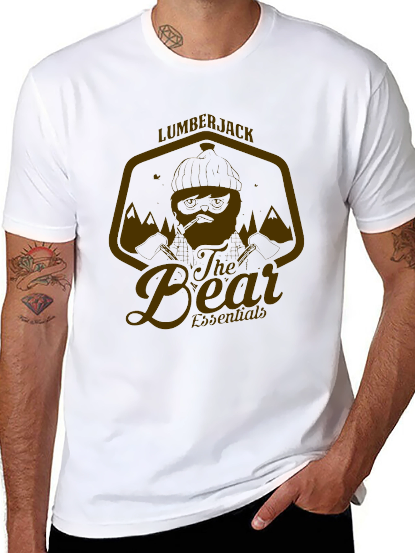Lumberjack Bear Essentials Graphic T-Shirt