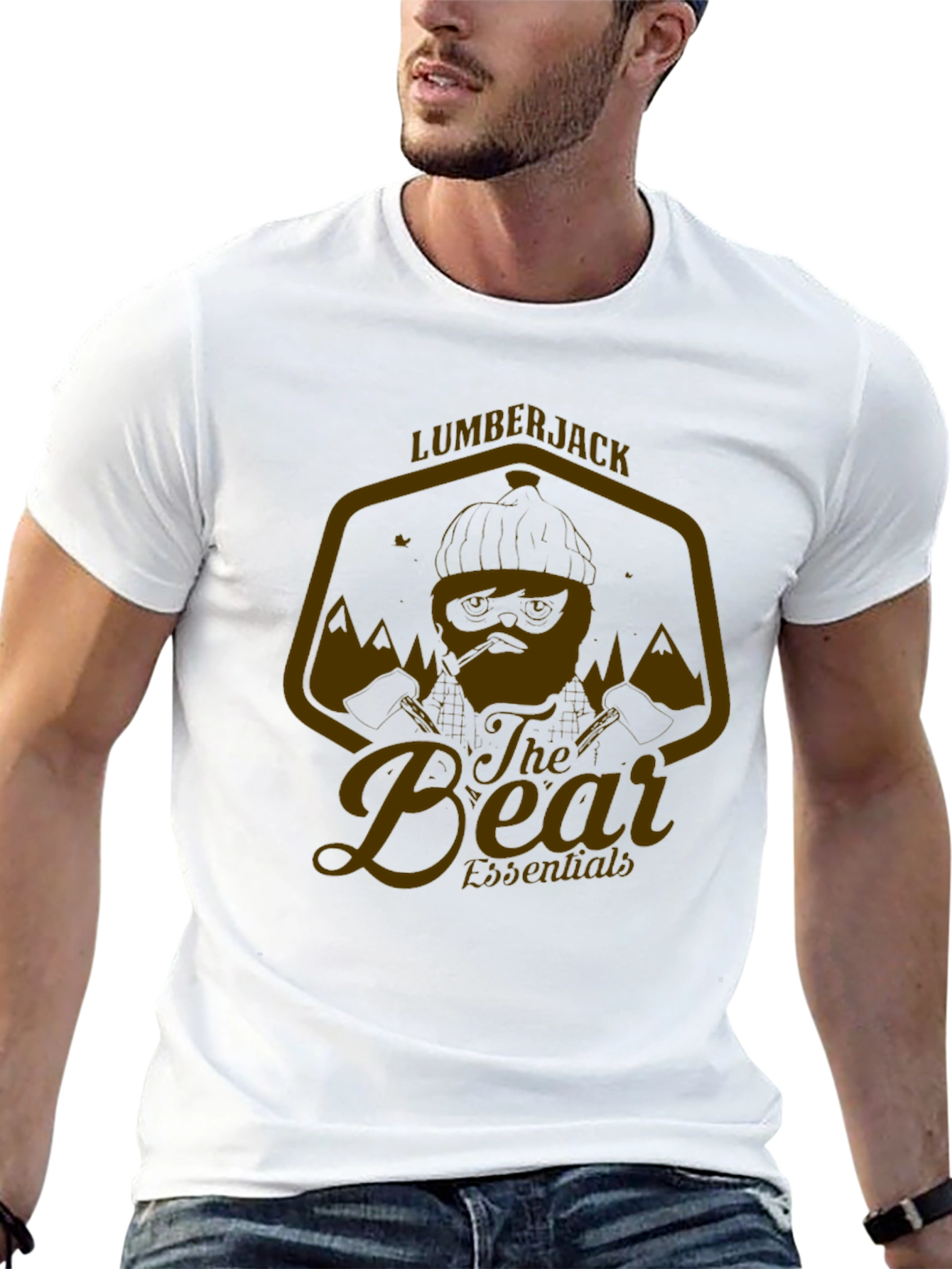 Lumberjack Bear Essentials Graphic T-Shirt