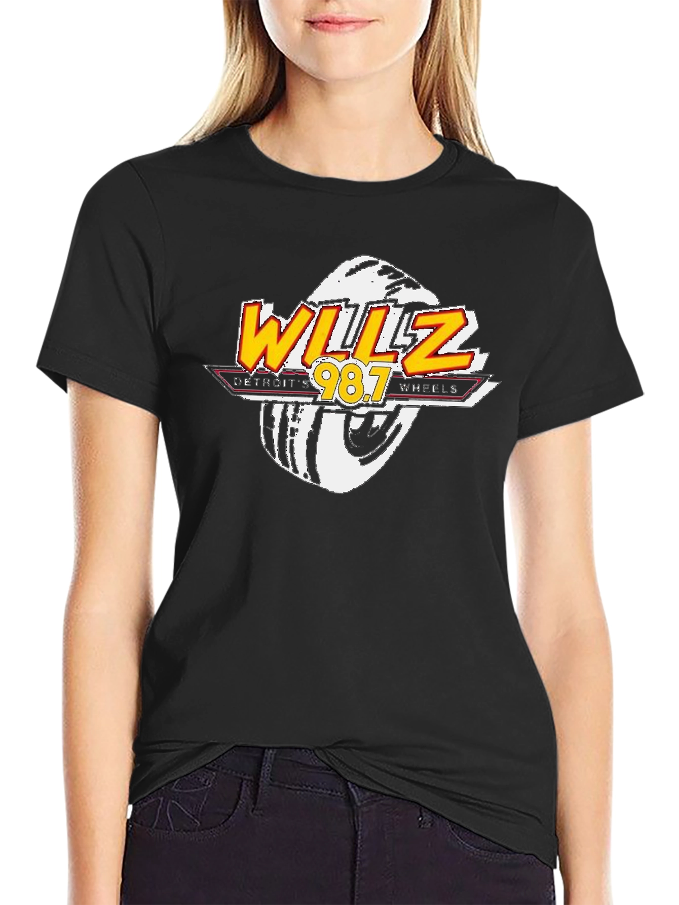 WILLZ Detroit Wheels 98.7 Black T-Shirt