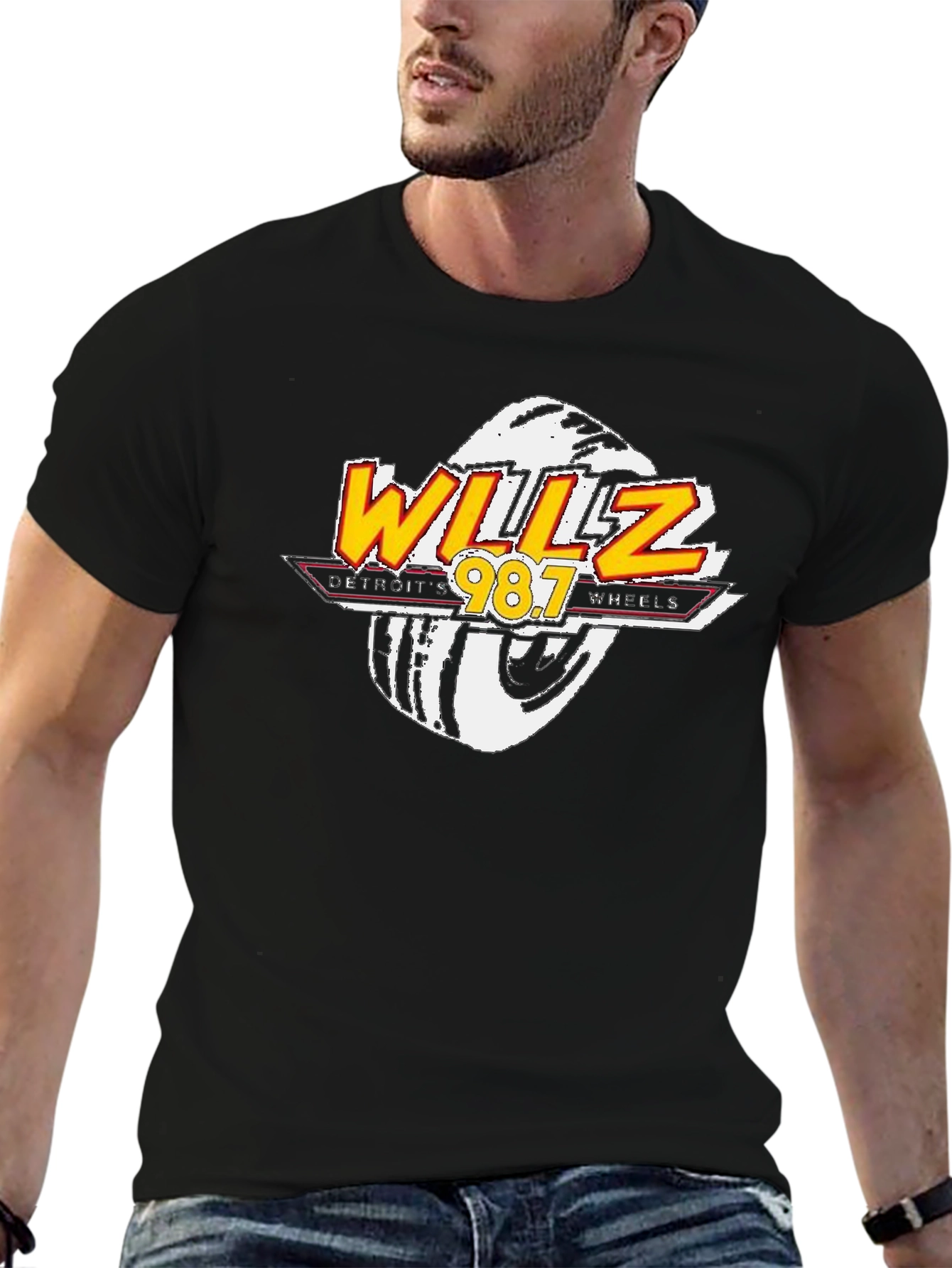 WILLZ Detroit Wheels 98.7 Black T-Shirt