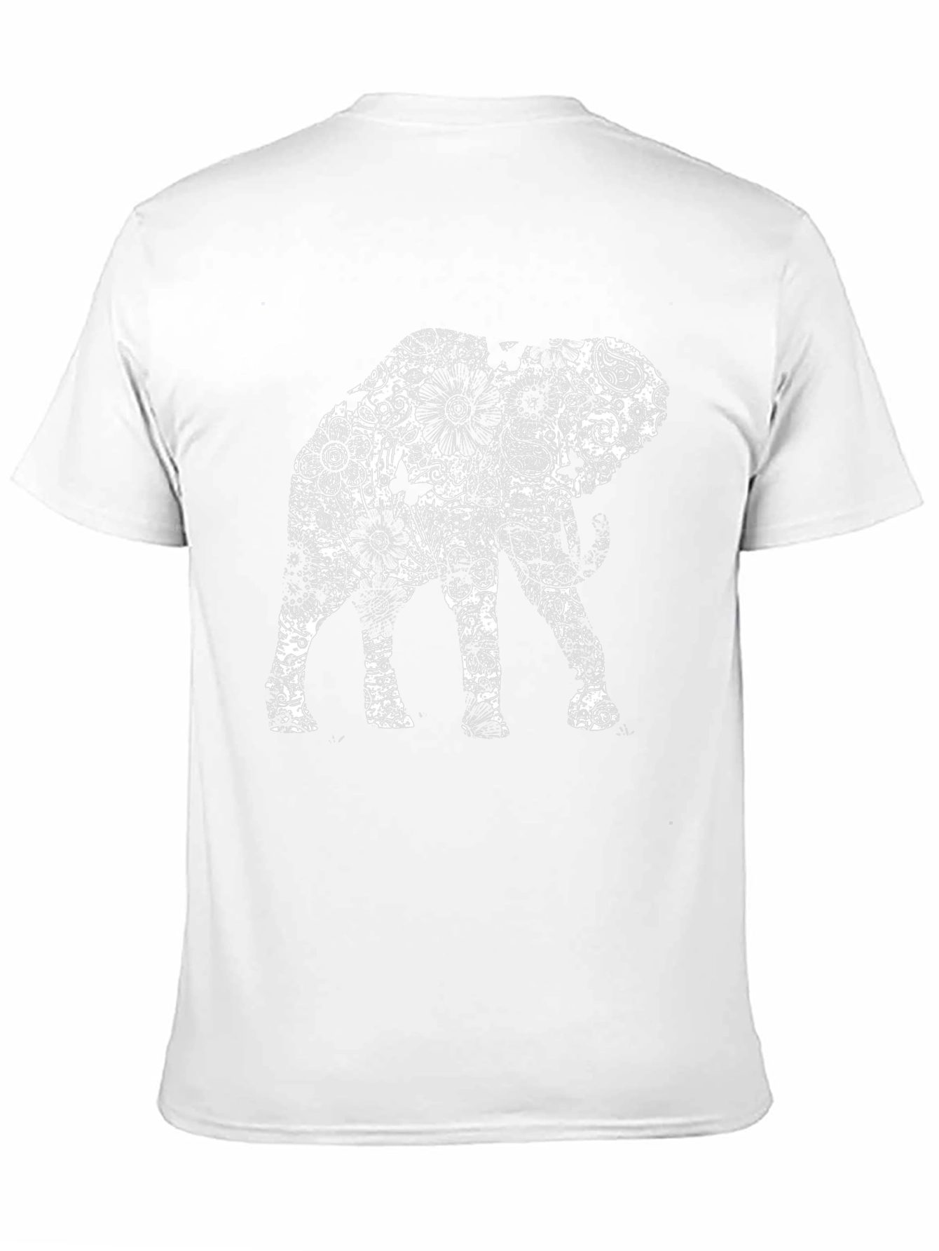 Floral Elephant Graphic Tee - Unique Print