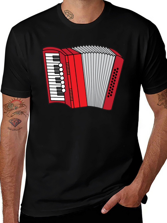 Accordion Graphic Tee - Music Lovers T-Shirt