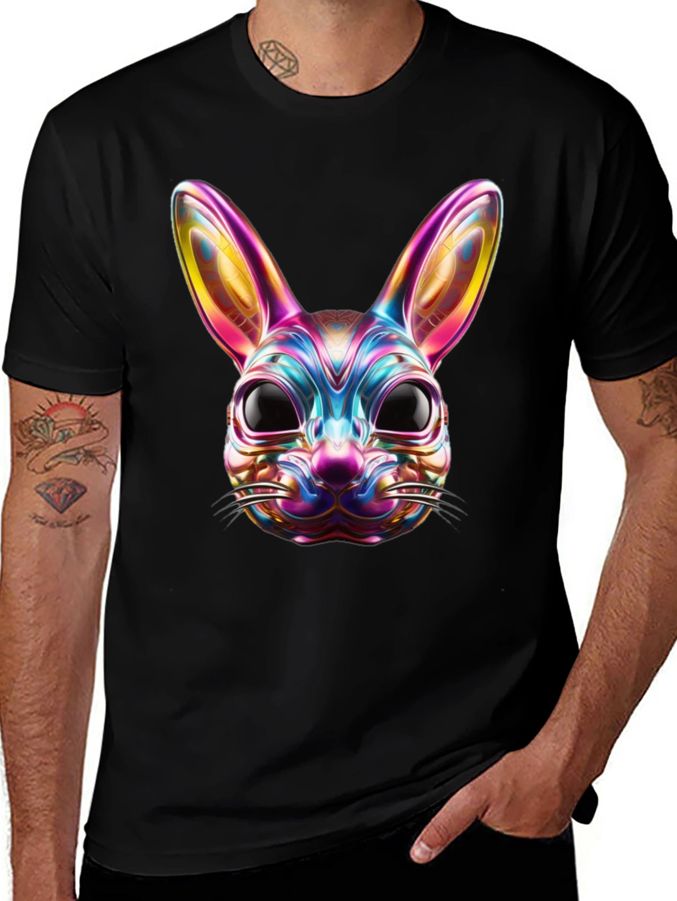 Rainbow Rabbit Graphic Tee