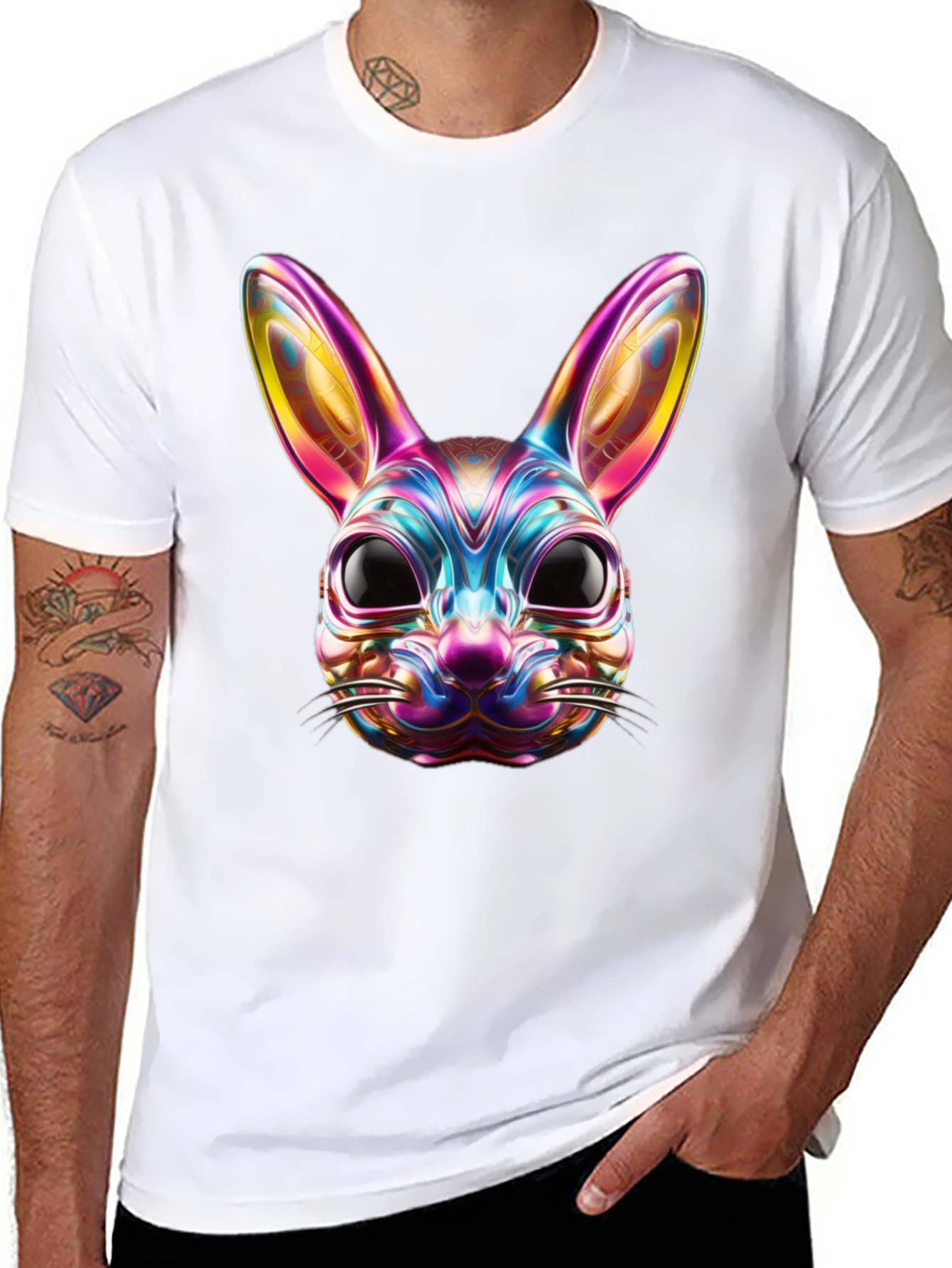 Rainbow Rabbit Graphic Tee