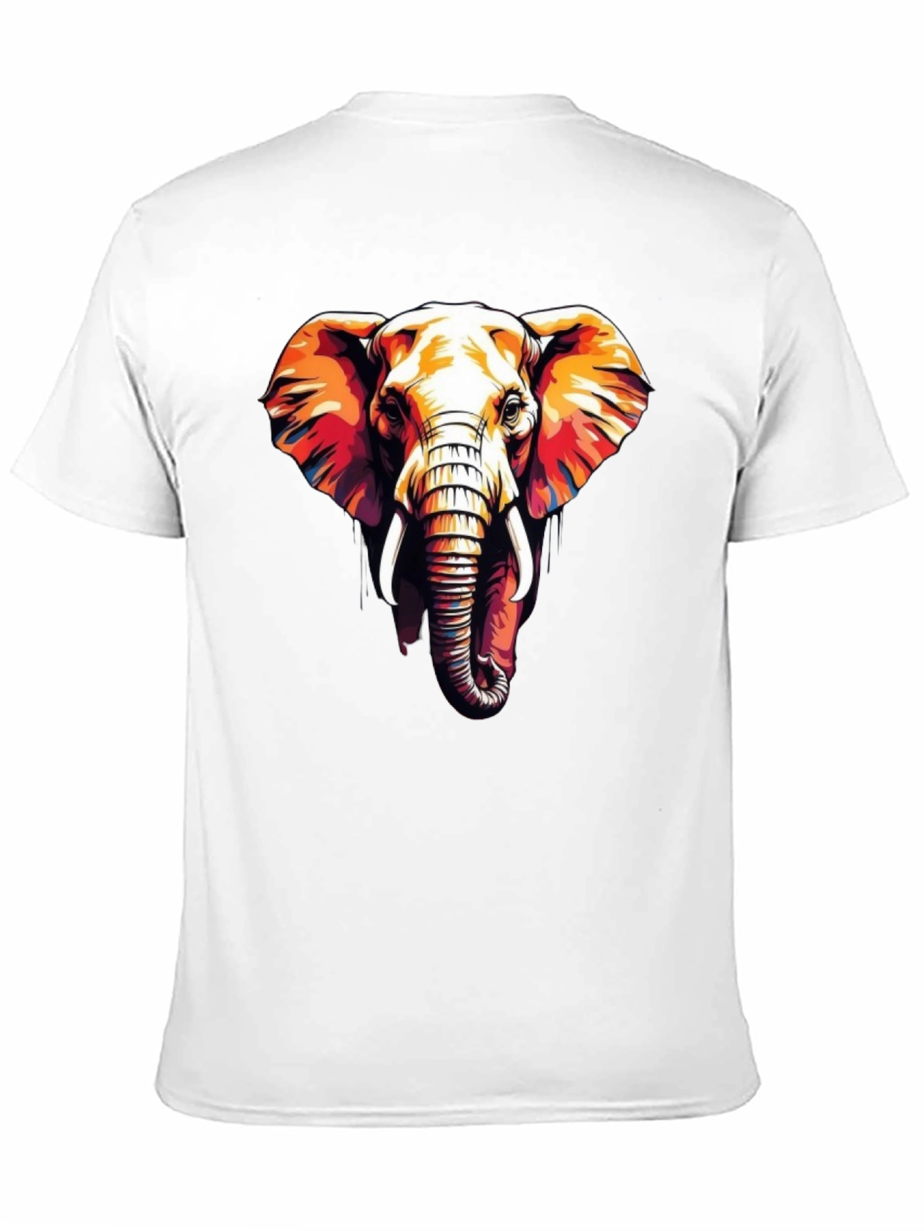 Elephant Graphic Print Black Tee