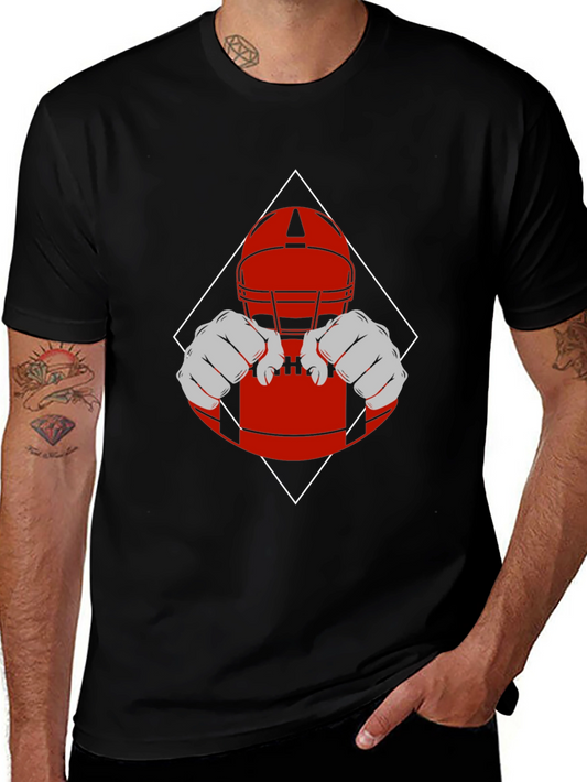 Football Helmet Graphic Tee - Game Day Ready