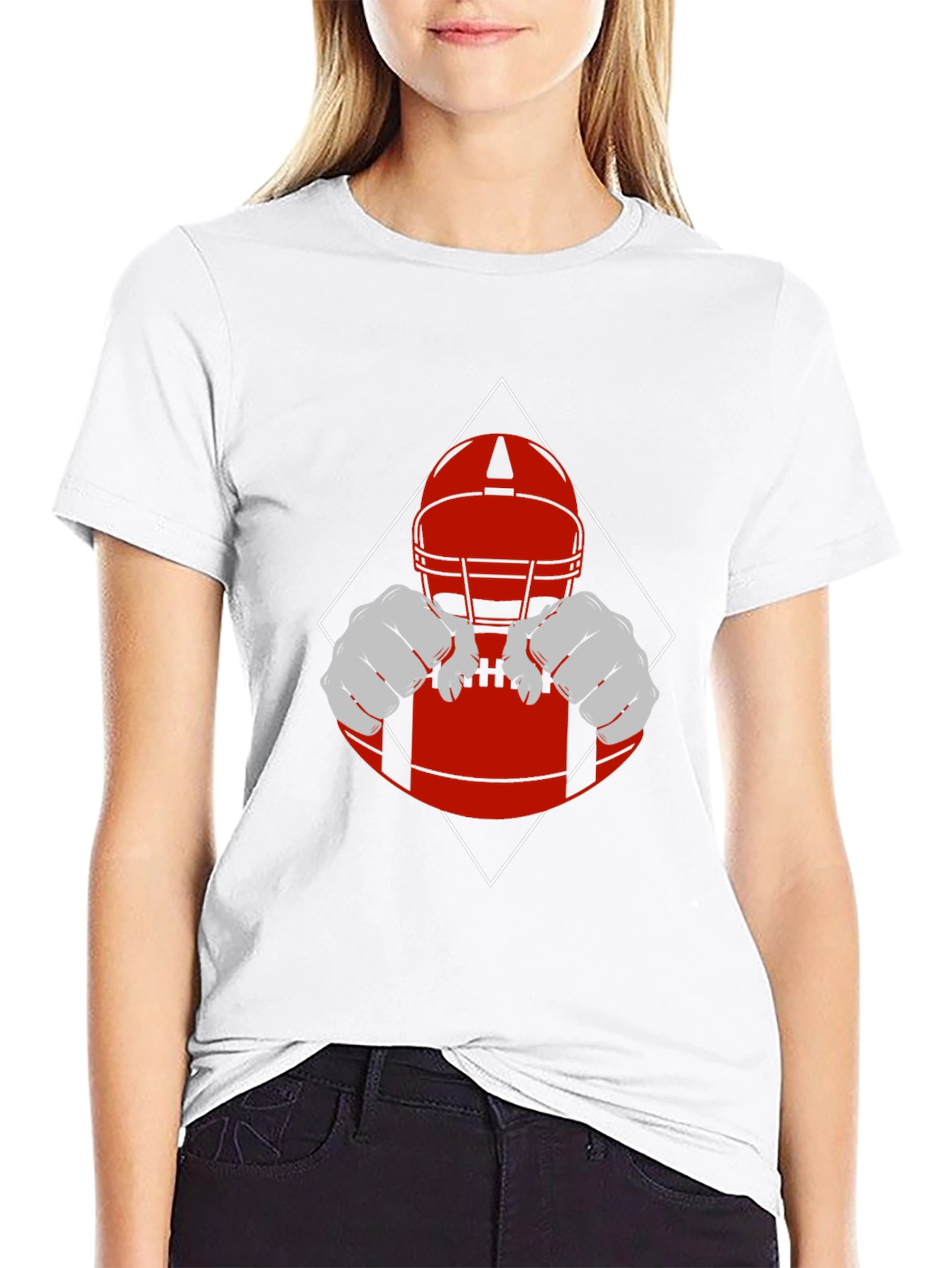 Football Helmet Graphic Tee - Game Day Ready