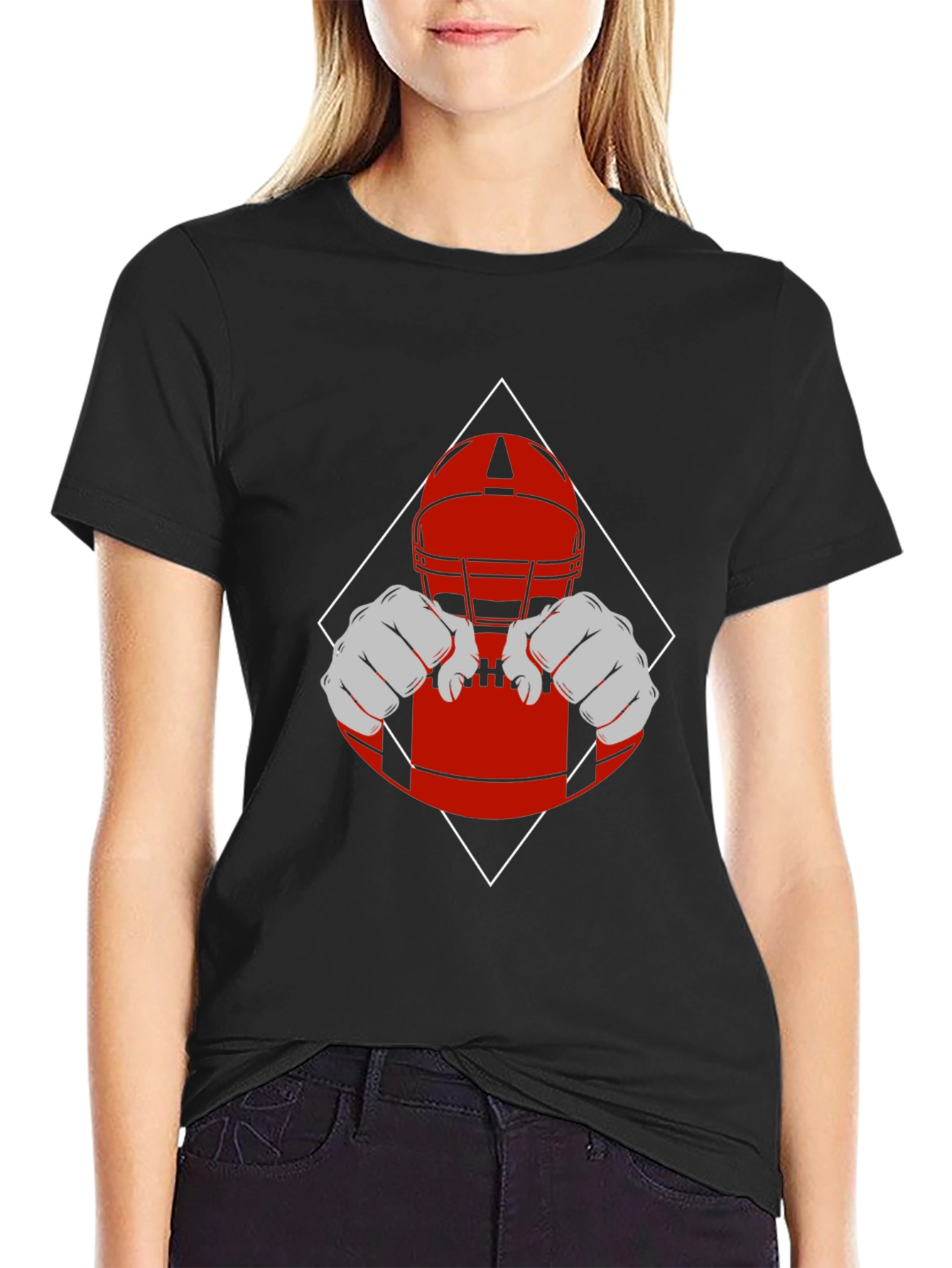 Football Helmet Graphic Tee - Game Day Ready