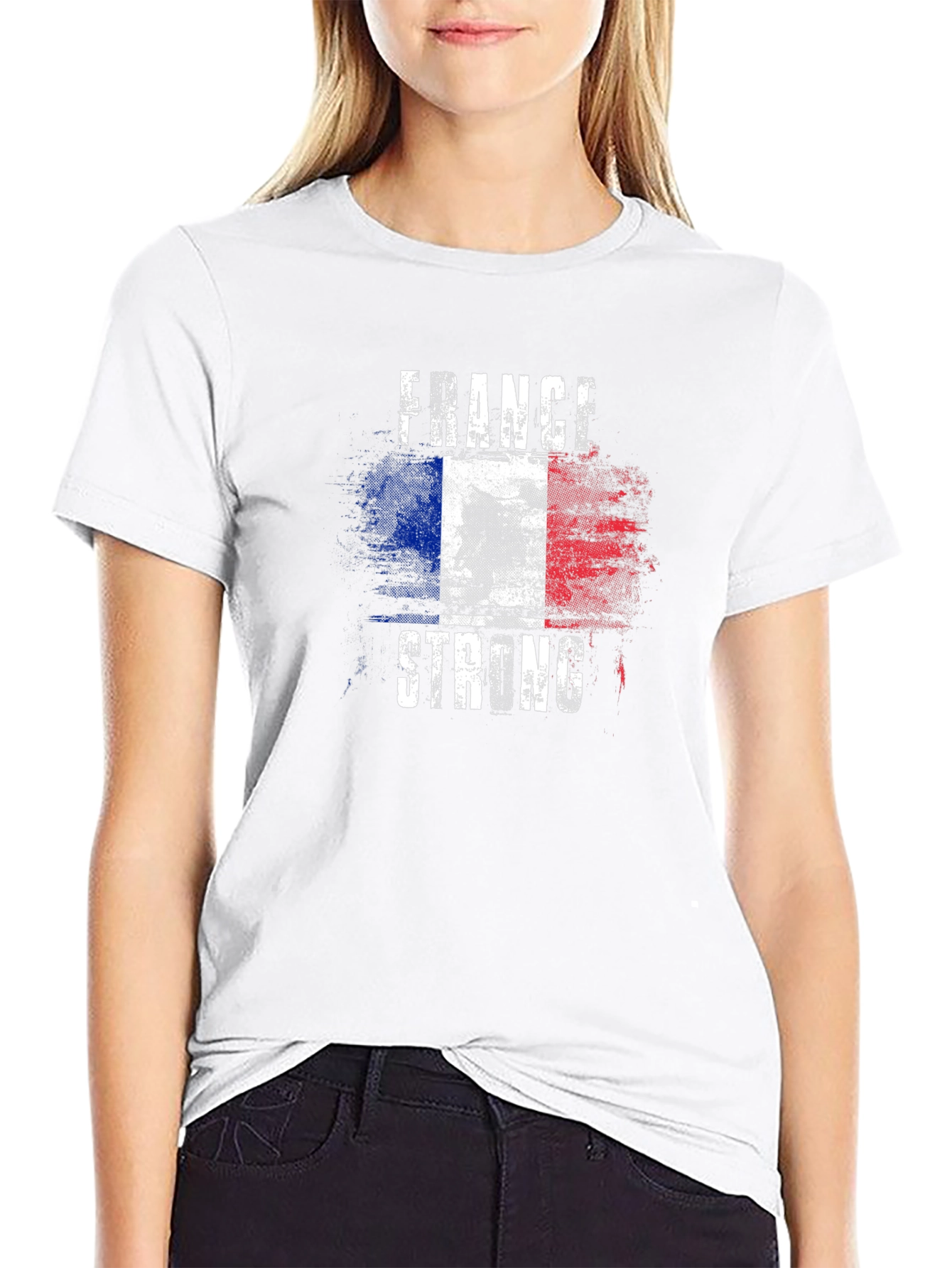 France Strong Flag Graphic Mens T-Shirt
