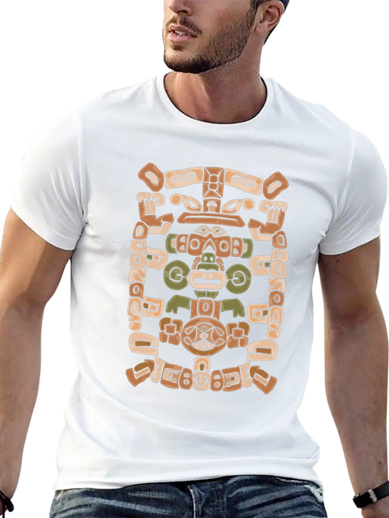 Aztec Glyph Black T-Shirt