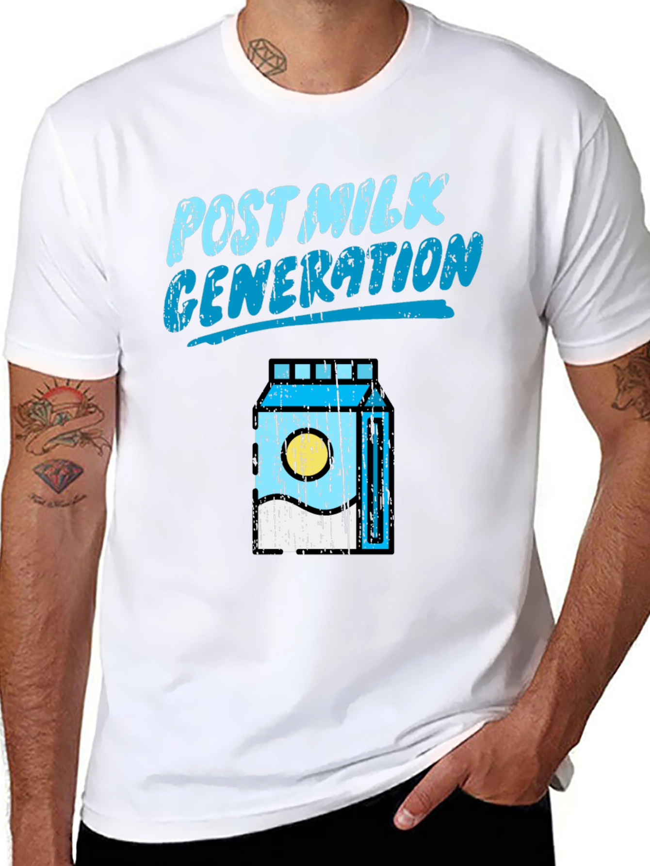 Post Milk Generation Black Graphic T-Shirt