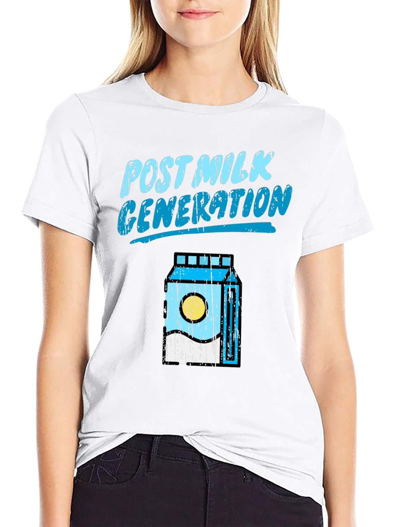 Post Milk Generation Black Graphic T-Shirt