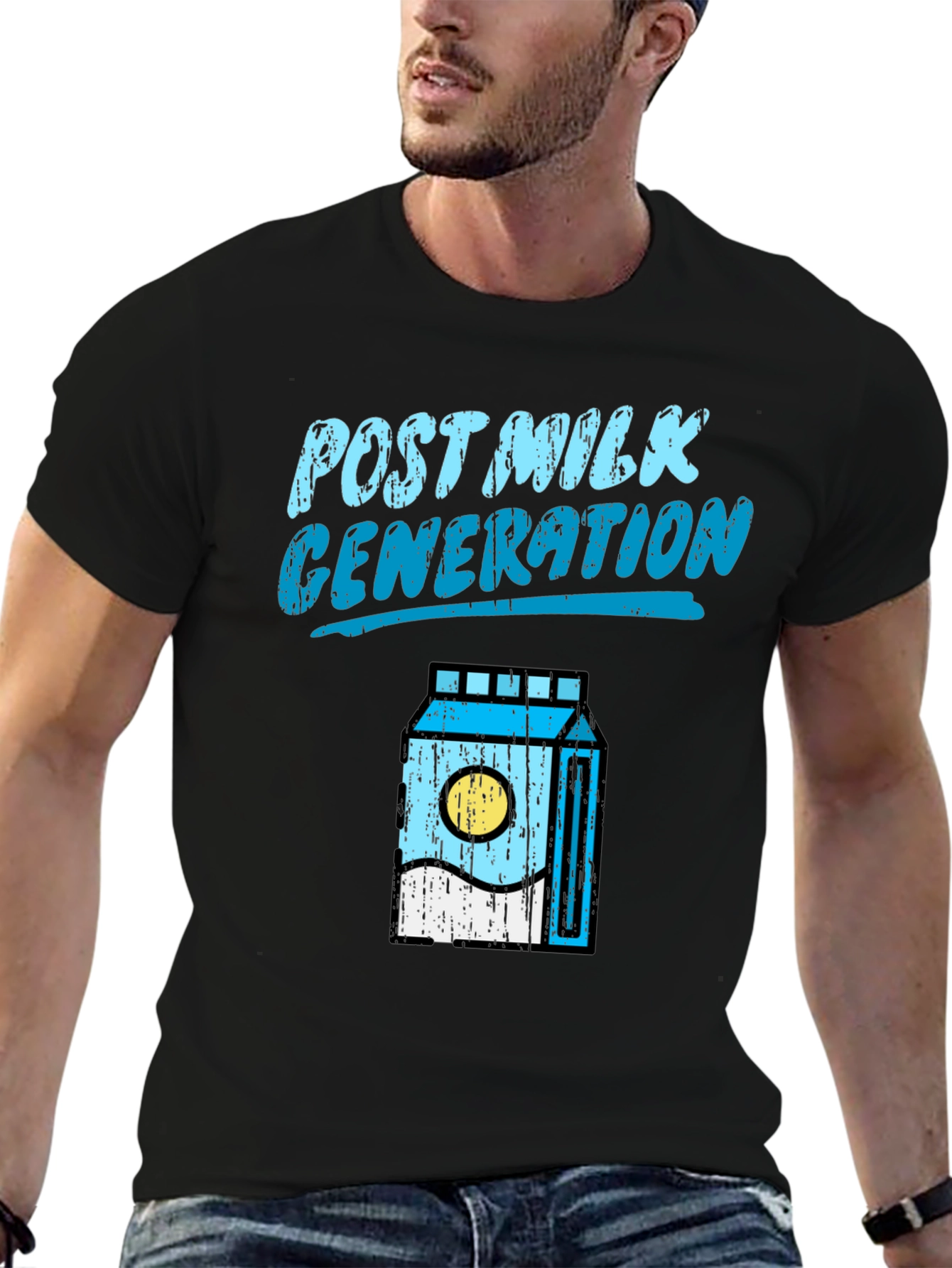 Post Milk Generation Black Graphic T-Shirt