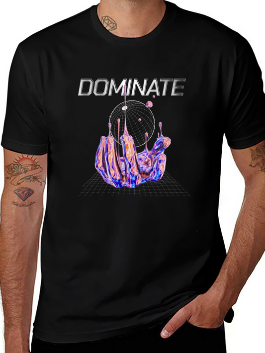 Dominate Graphic Print Black T-Shirt