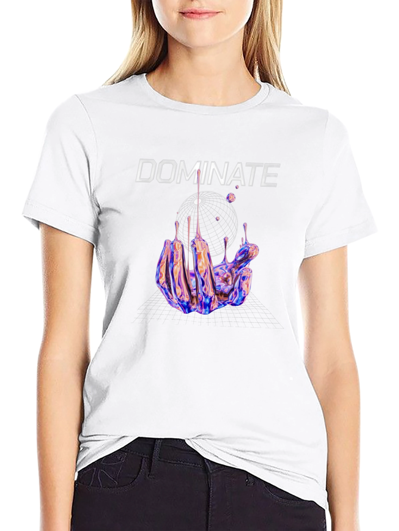 Dominate Graphic Print Black T-Shirt