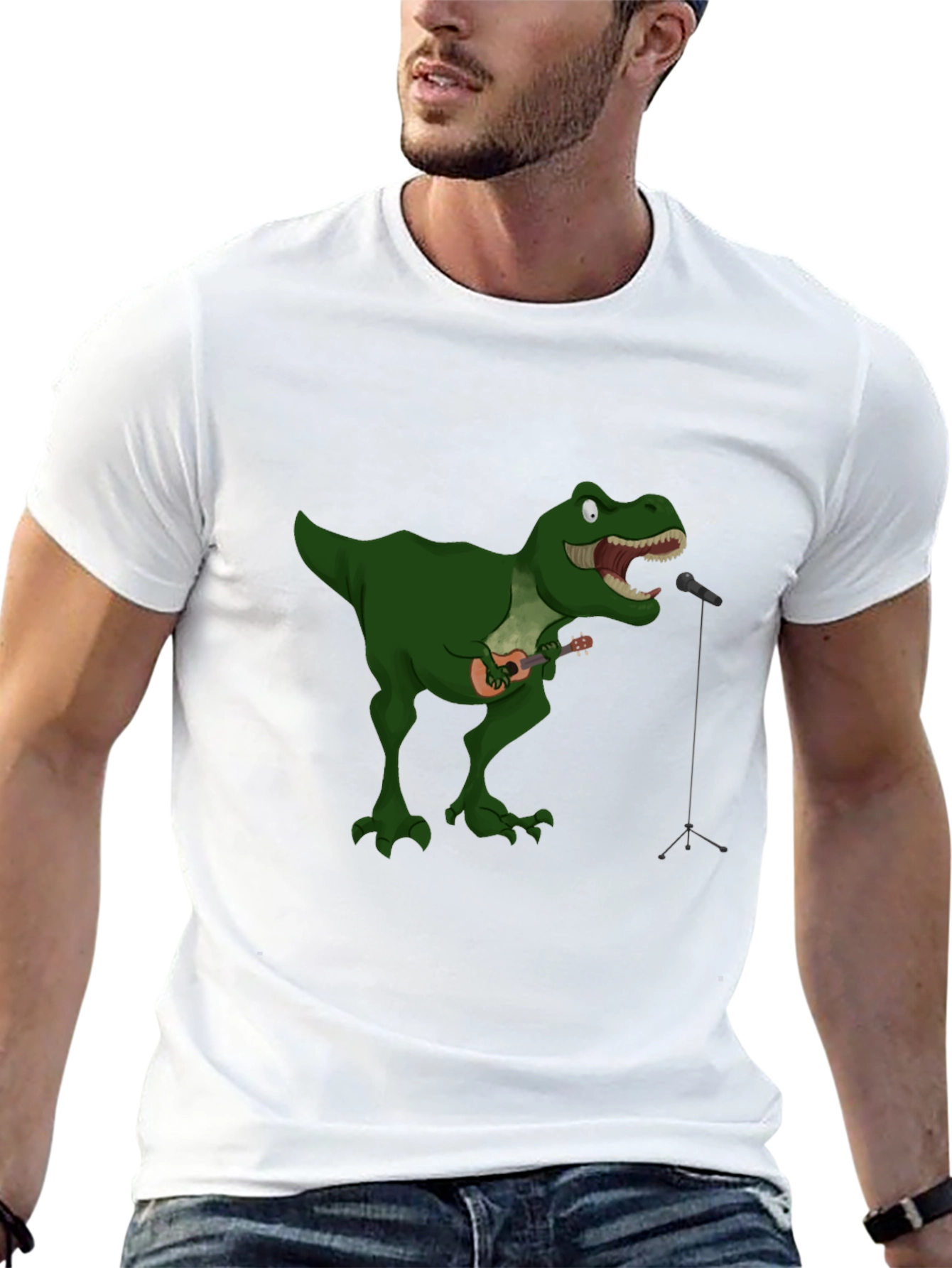 Dino Ukulele Black T-Shirt