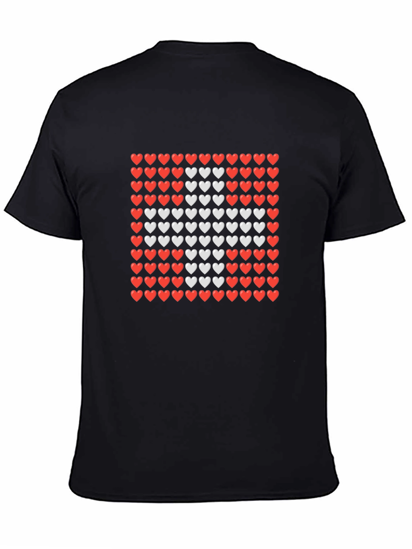 Heart Pattern Crewneck T-Shirt