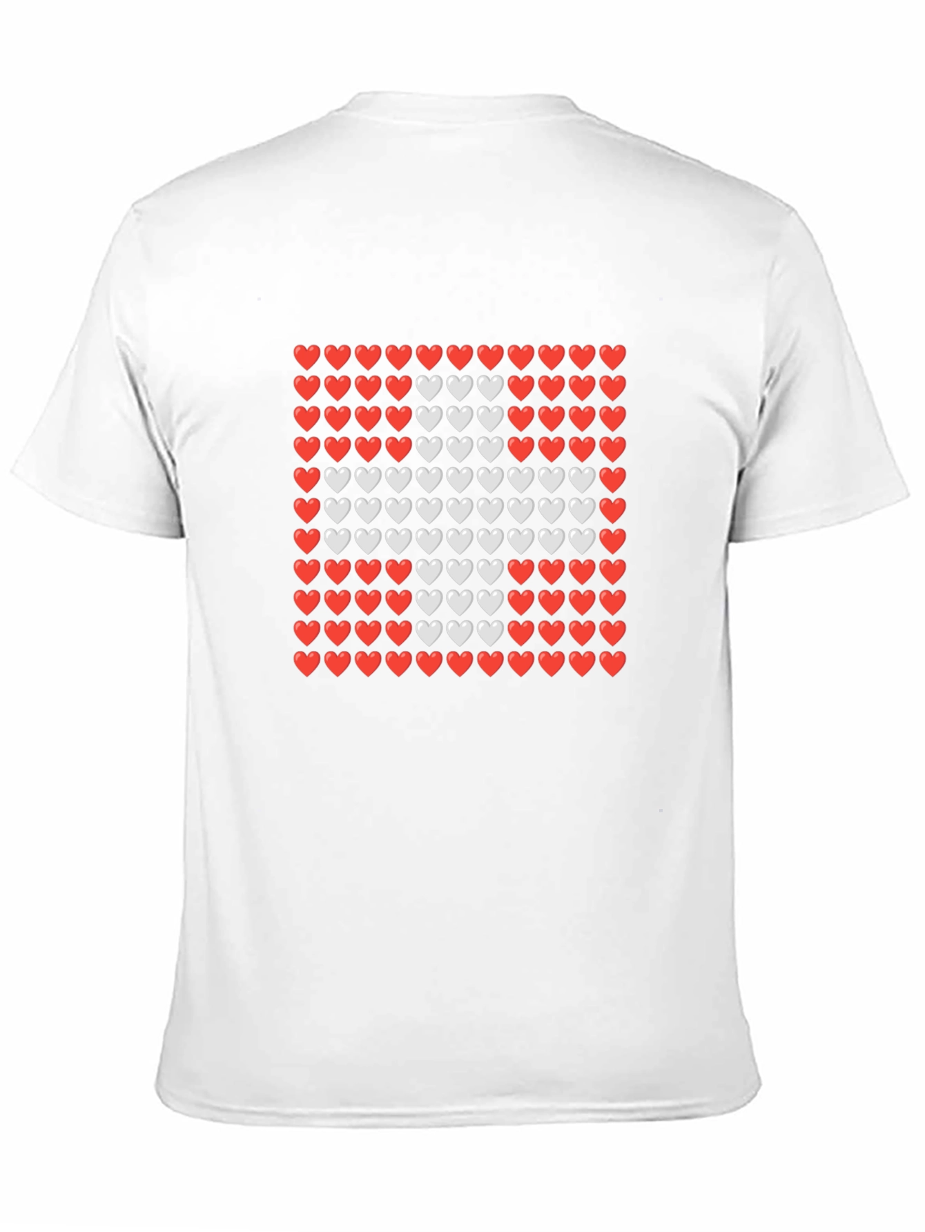 Heart Pattern Crewneck T-Shirt