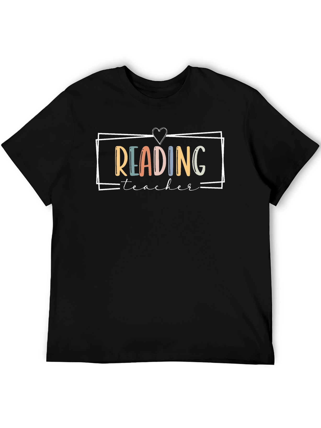 Reading Teacher Graphic Tee - Unisex Black T-Shirt