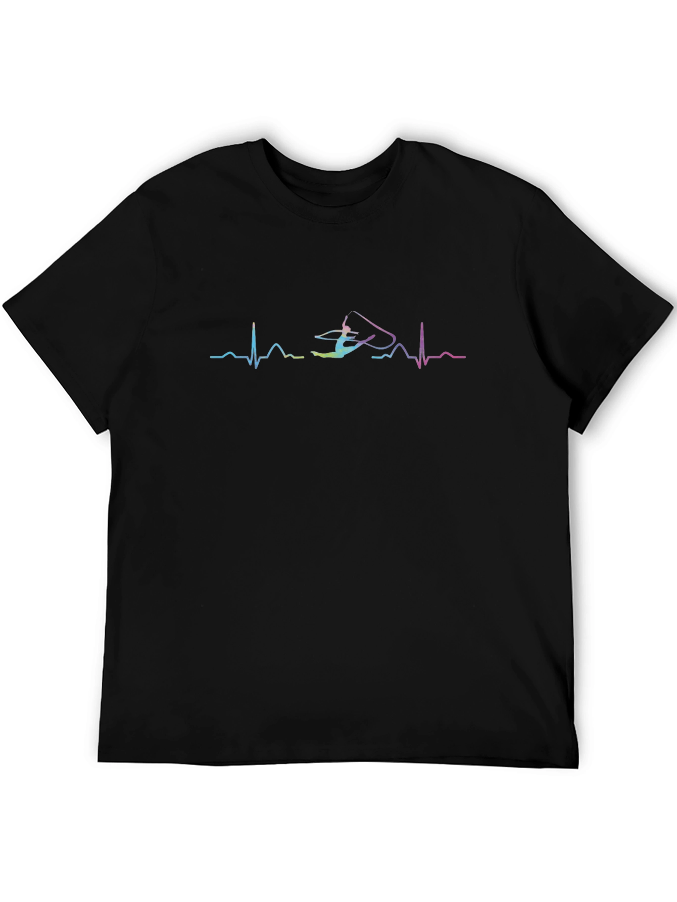 Gymnastics Heartbeat T-Shirt - Rhythmic Gymnast Design