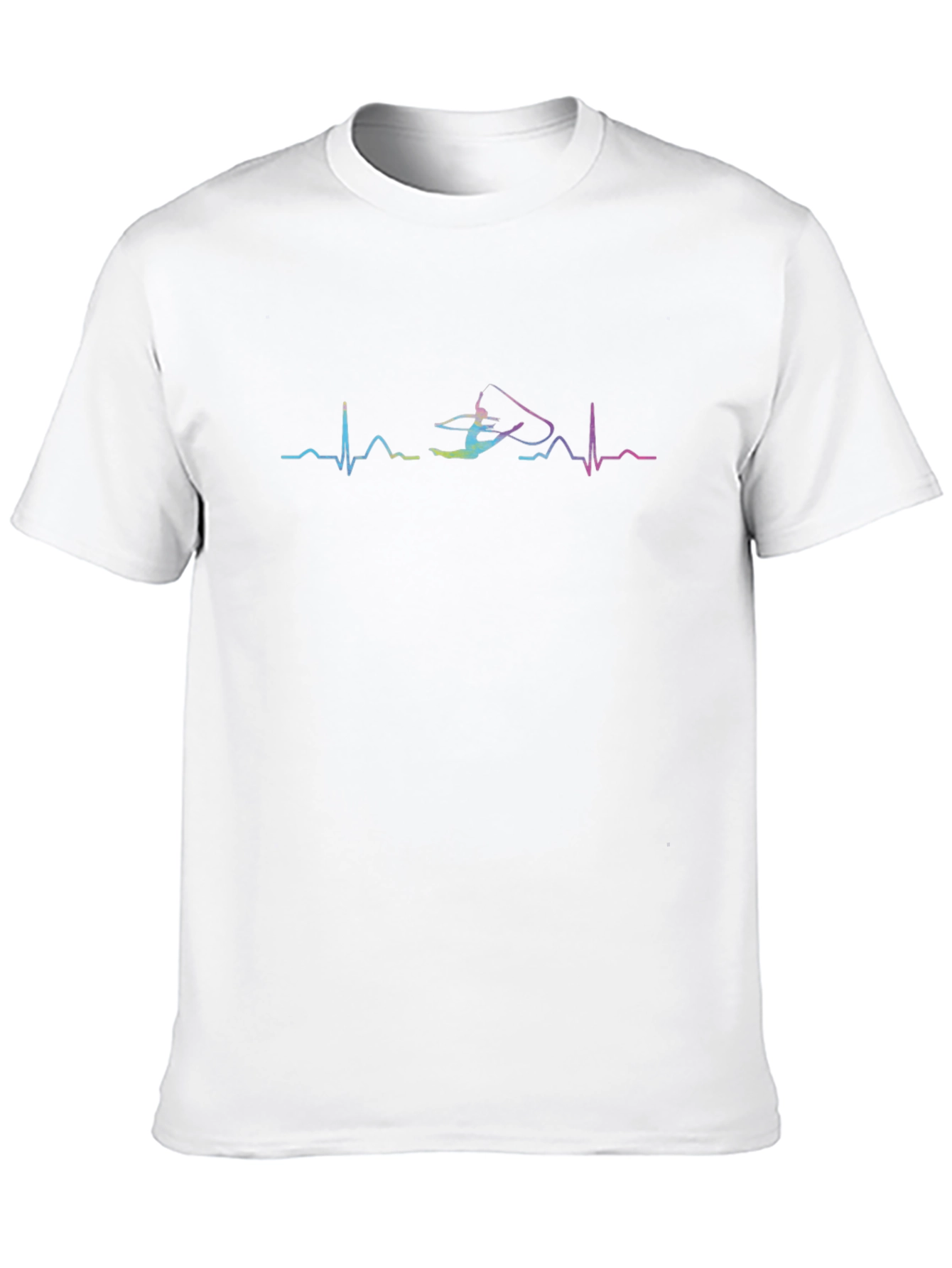 Gymnastics Heartbeat T-Shirt - Rhythmic Gymnast Design