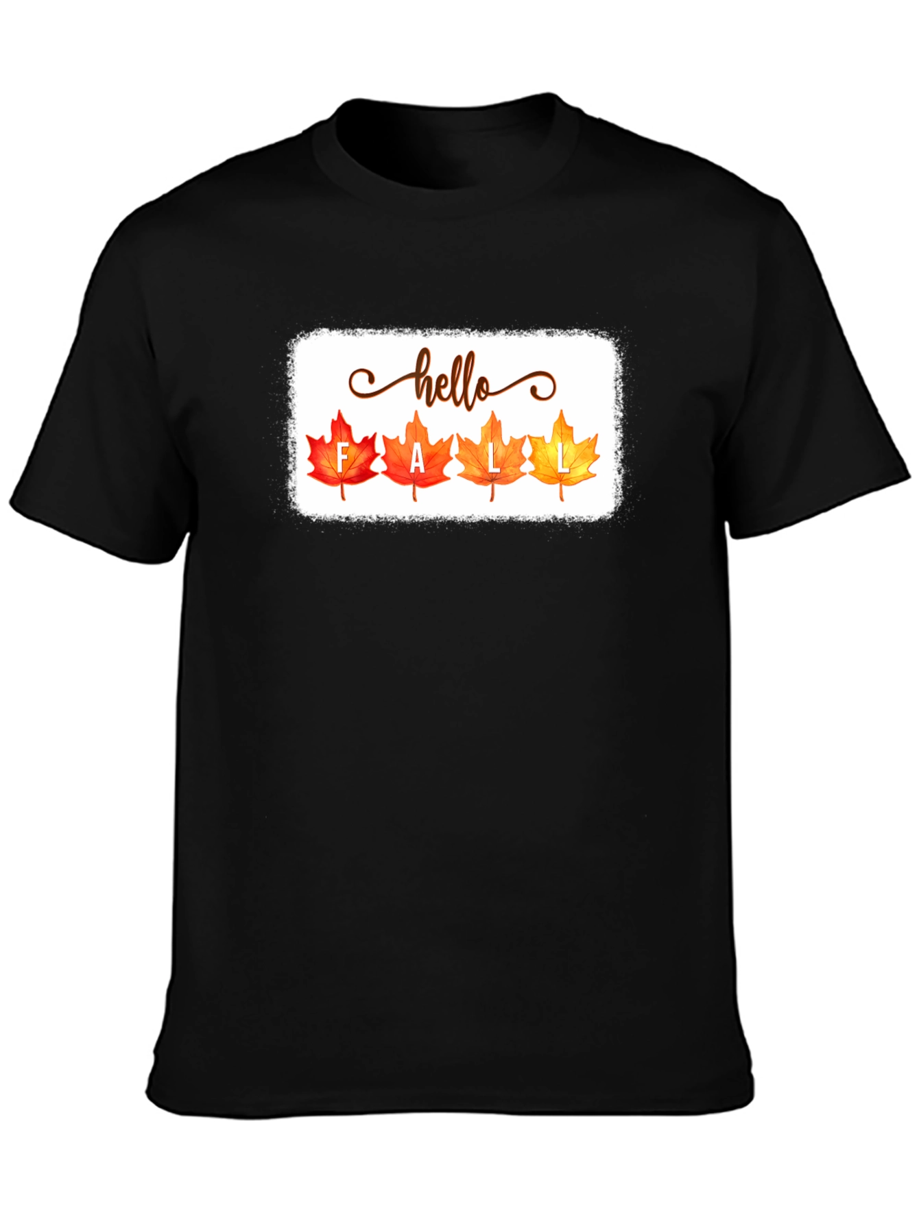Hello Fall Graphic Tee - Autumn Leaves T-Shirt