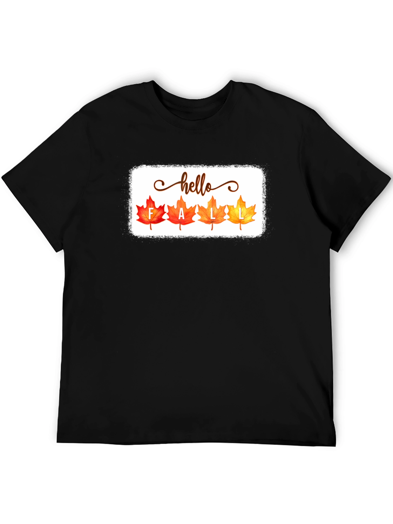 Hello Fall Graphic Tee - Autumn Leaves T-Shirt