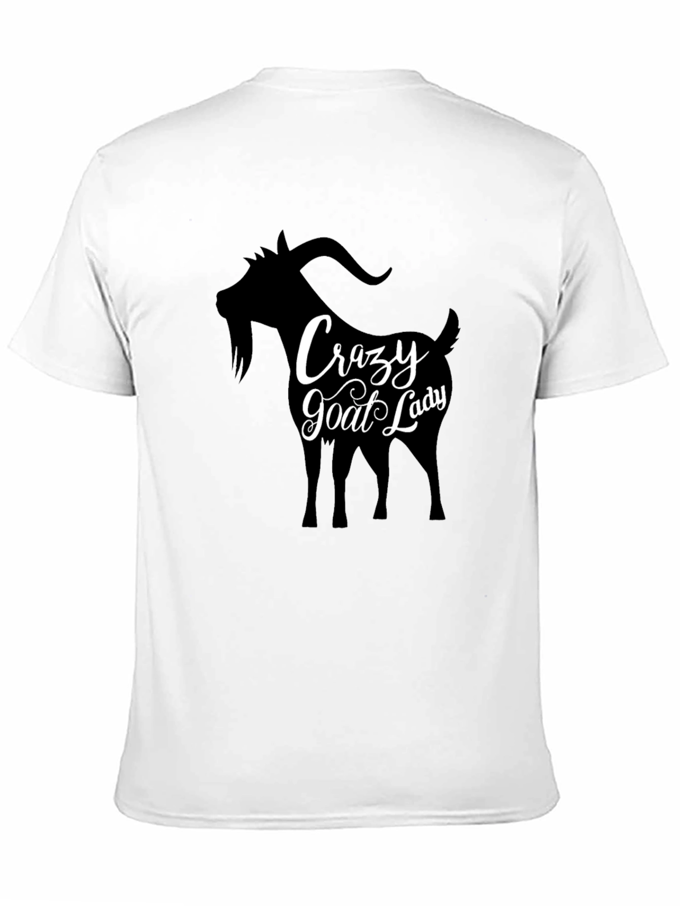 Crazy Goat Lady T-Shirt - Black Crew Neck Tee