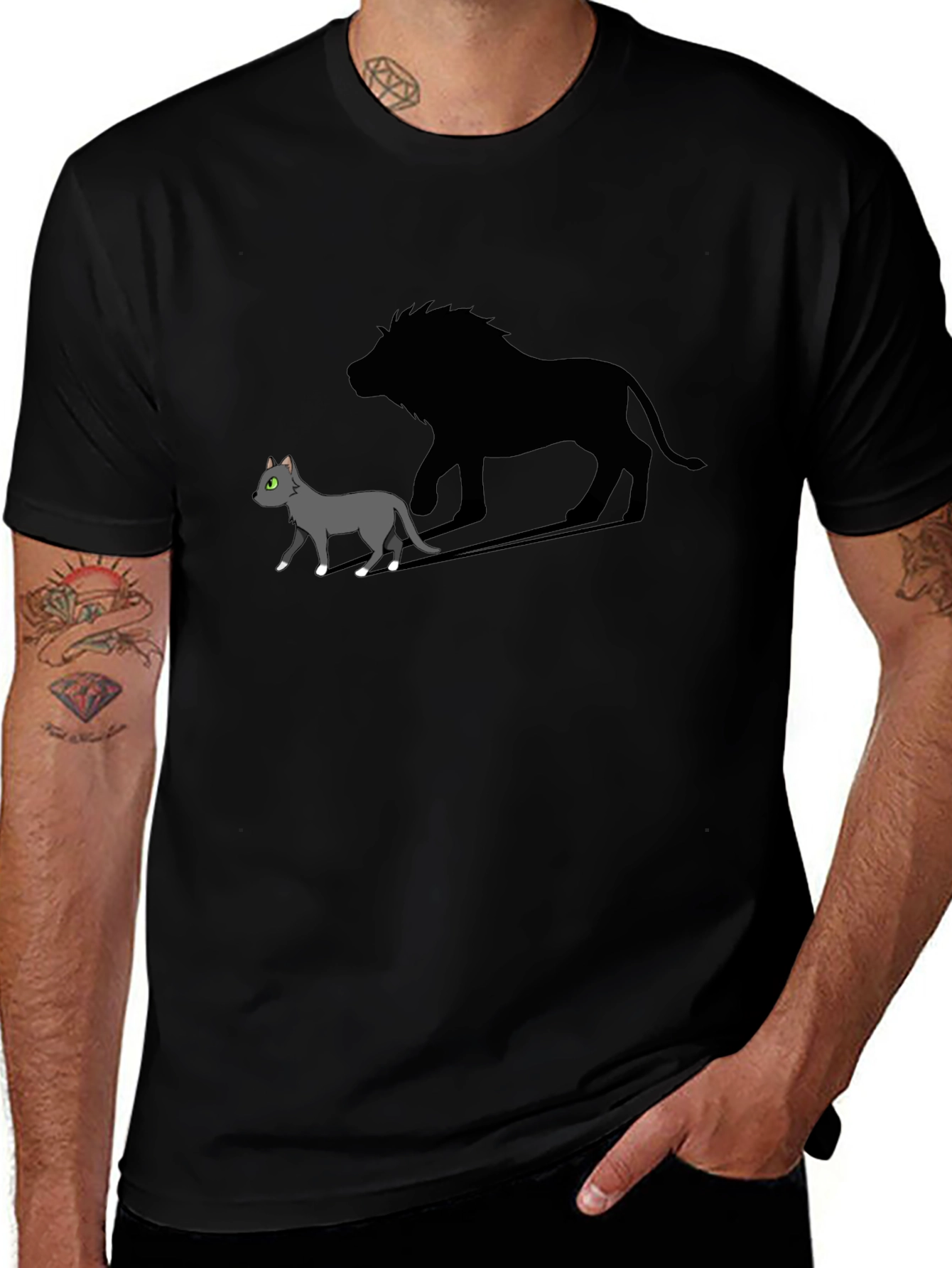Cat Lion Shadow T-Shirt: Unleash Your Inner Roar