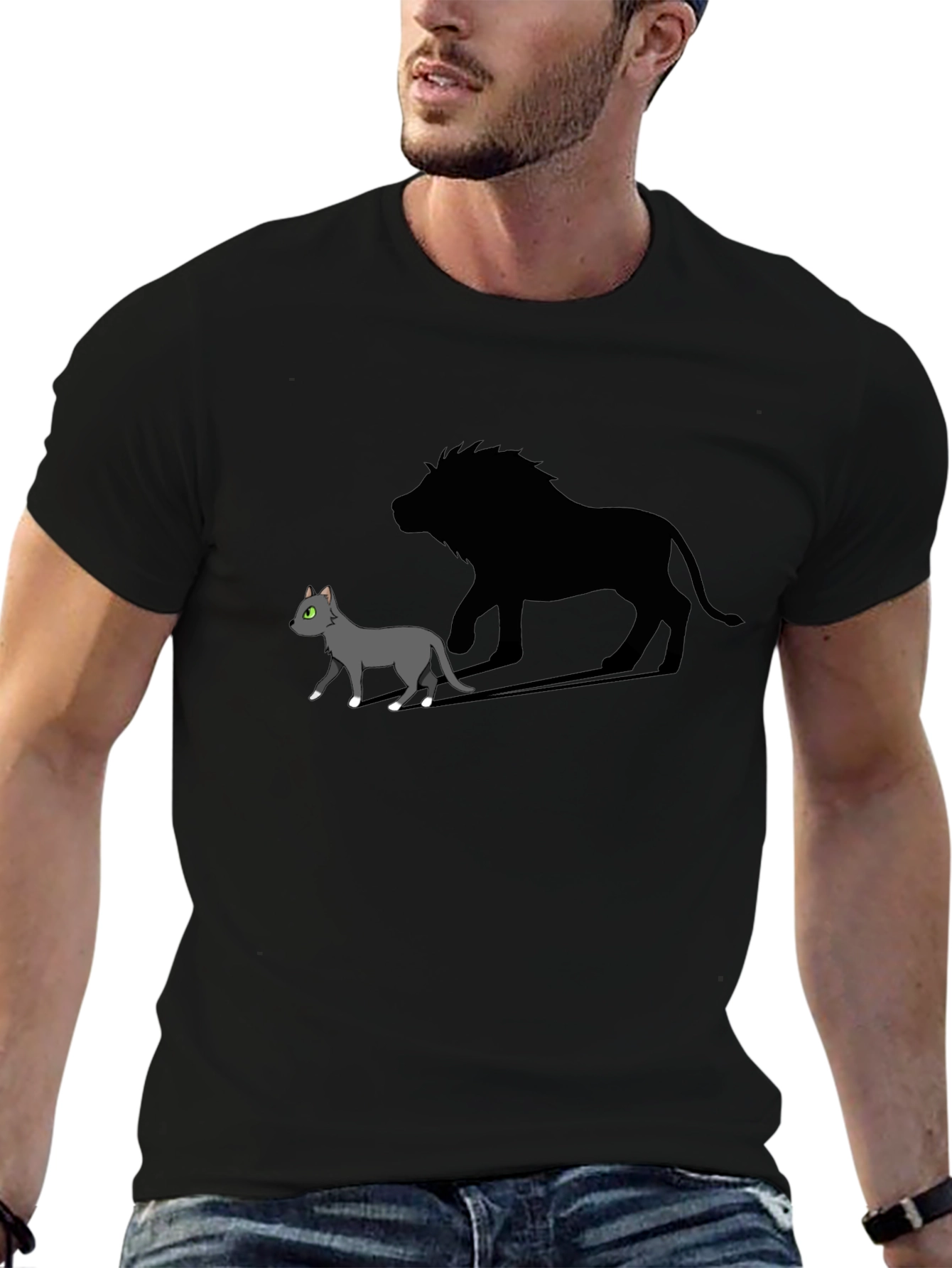 Cat Lion Shadow T-Shirt: Unleash Your Inner Roar