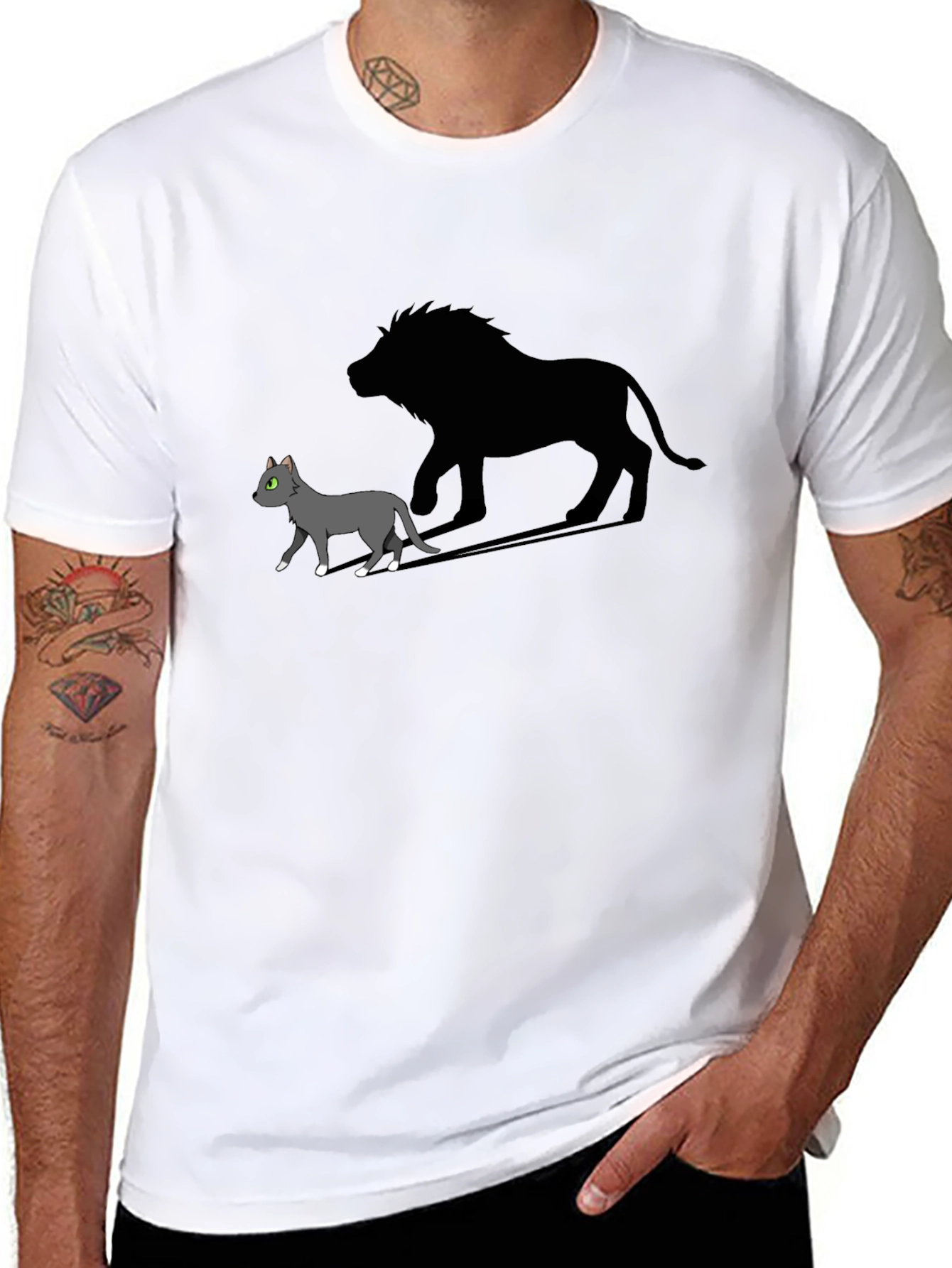 Cat Lion Shadow T-Shirt: Unleash Your Inner Roar