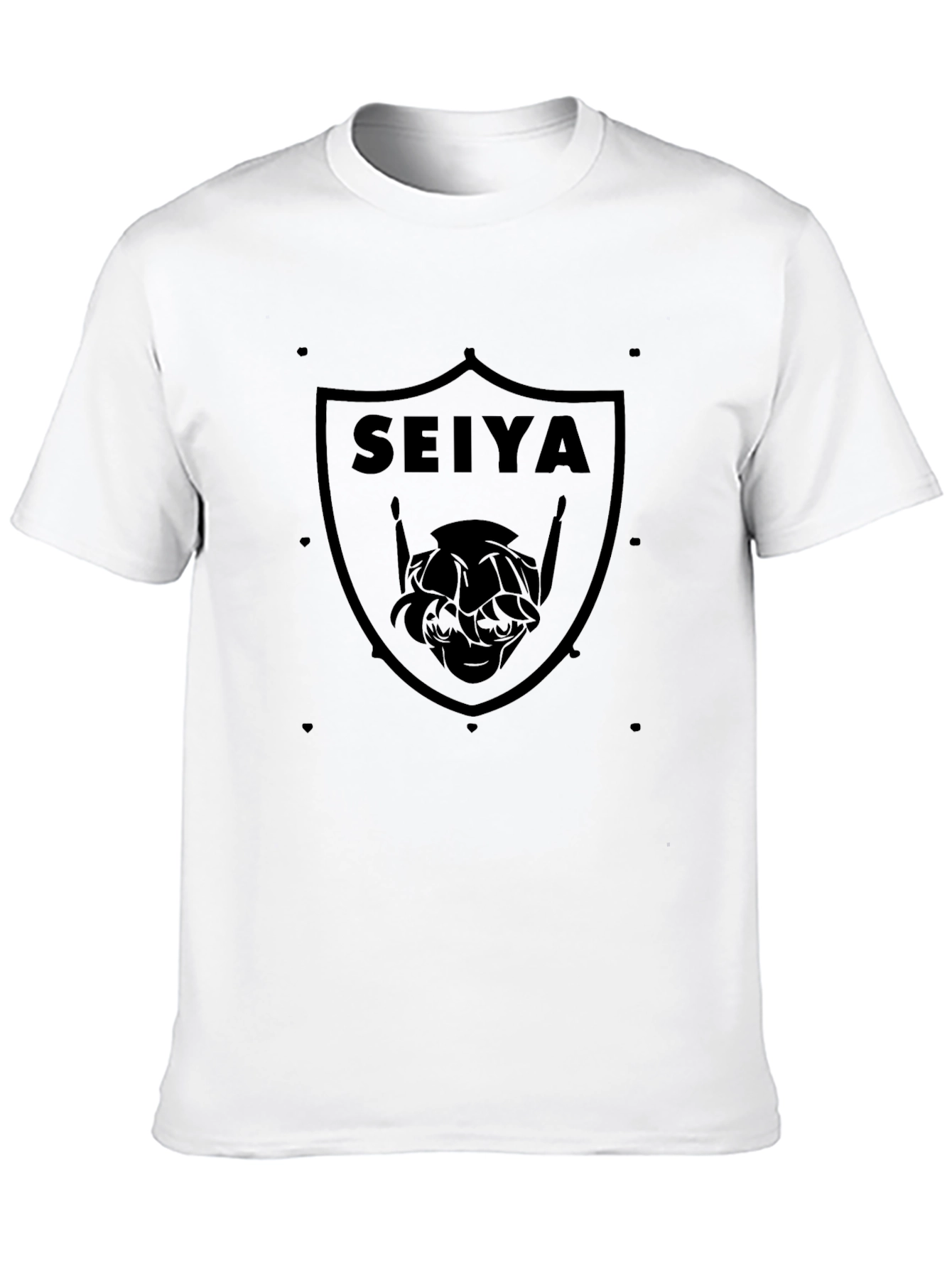 Seiya Anime Shield T-Shirt - Black Graphic Tee