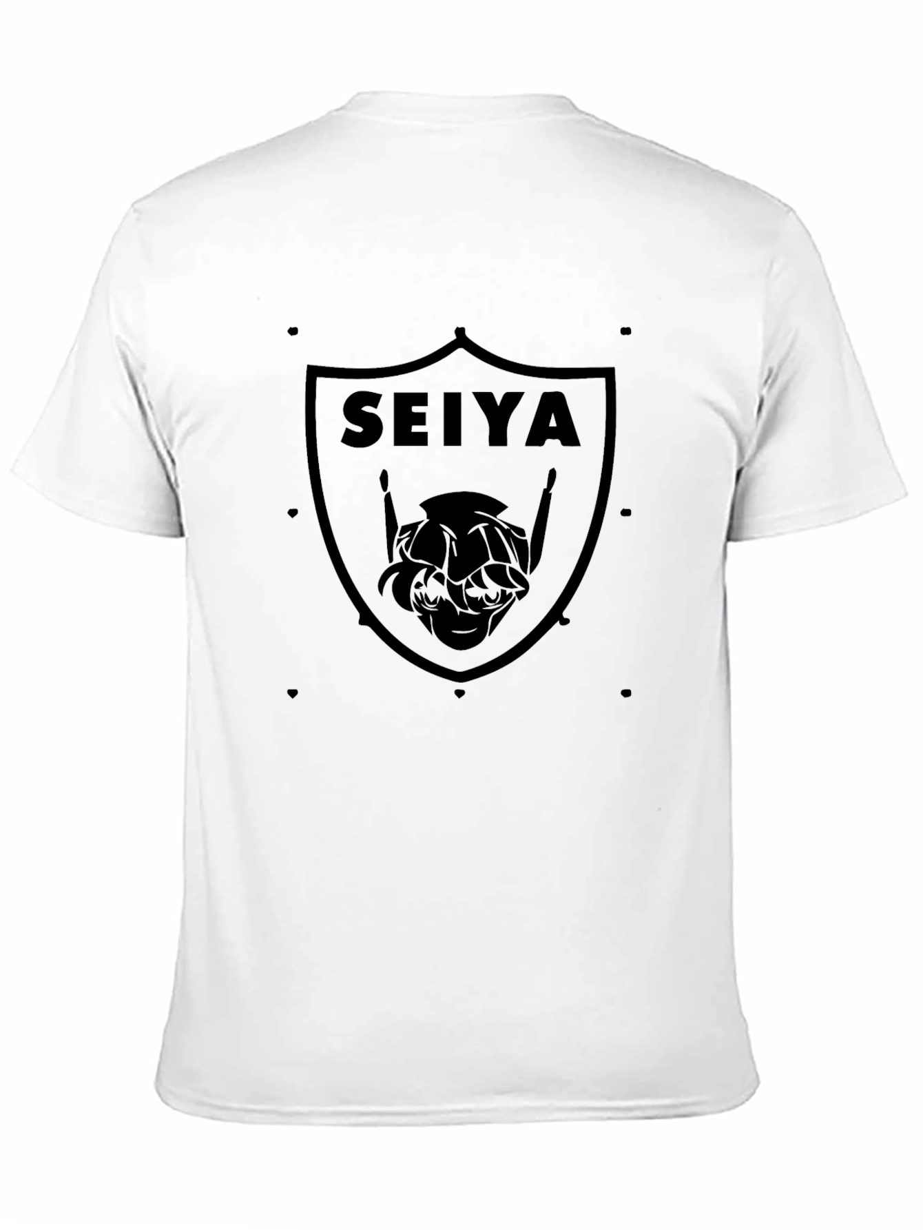 Seiya Anime Shield T-Shirt - Black Graphic Tee