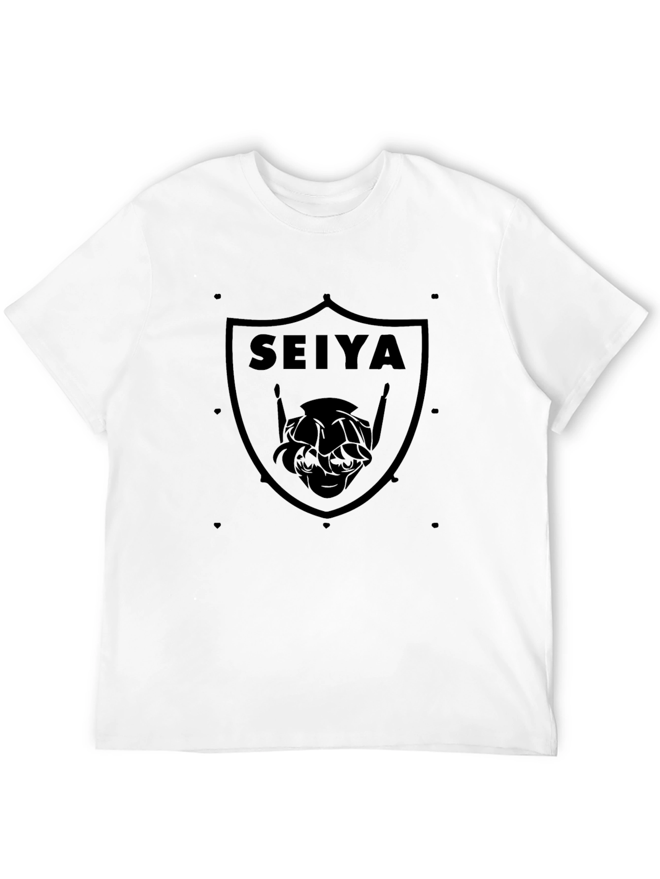 Seiya Anime Shield T-Shirt - Black Graphic Tee