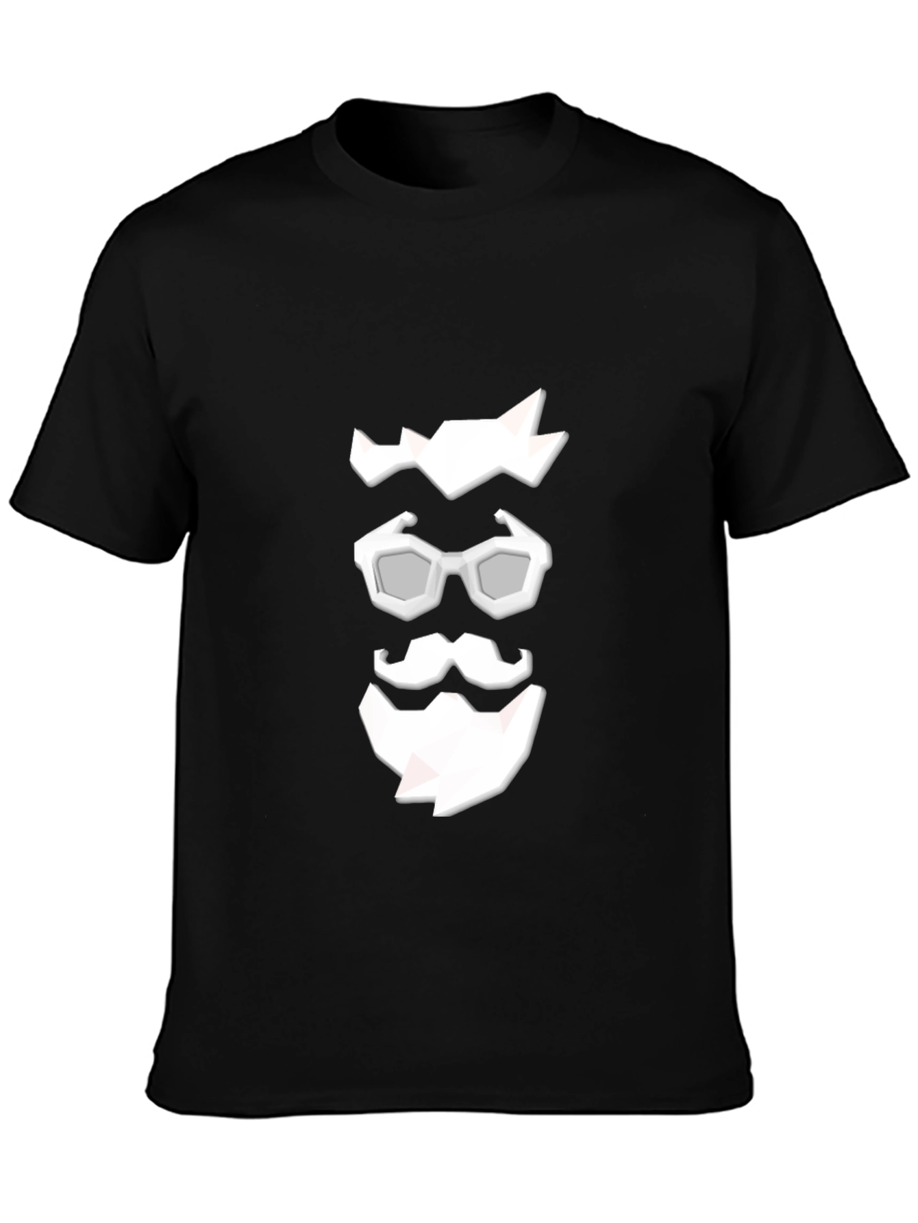 Cool Graphic Tee: Low Poly Beard