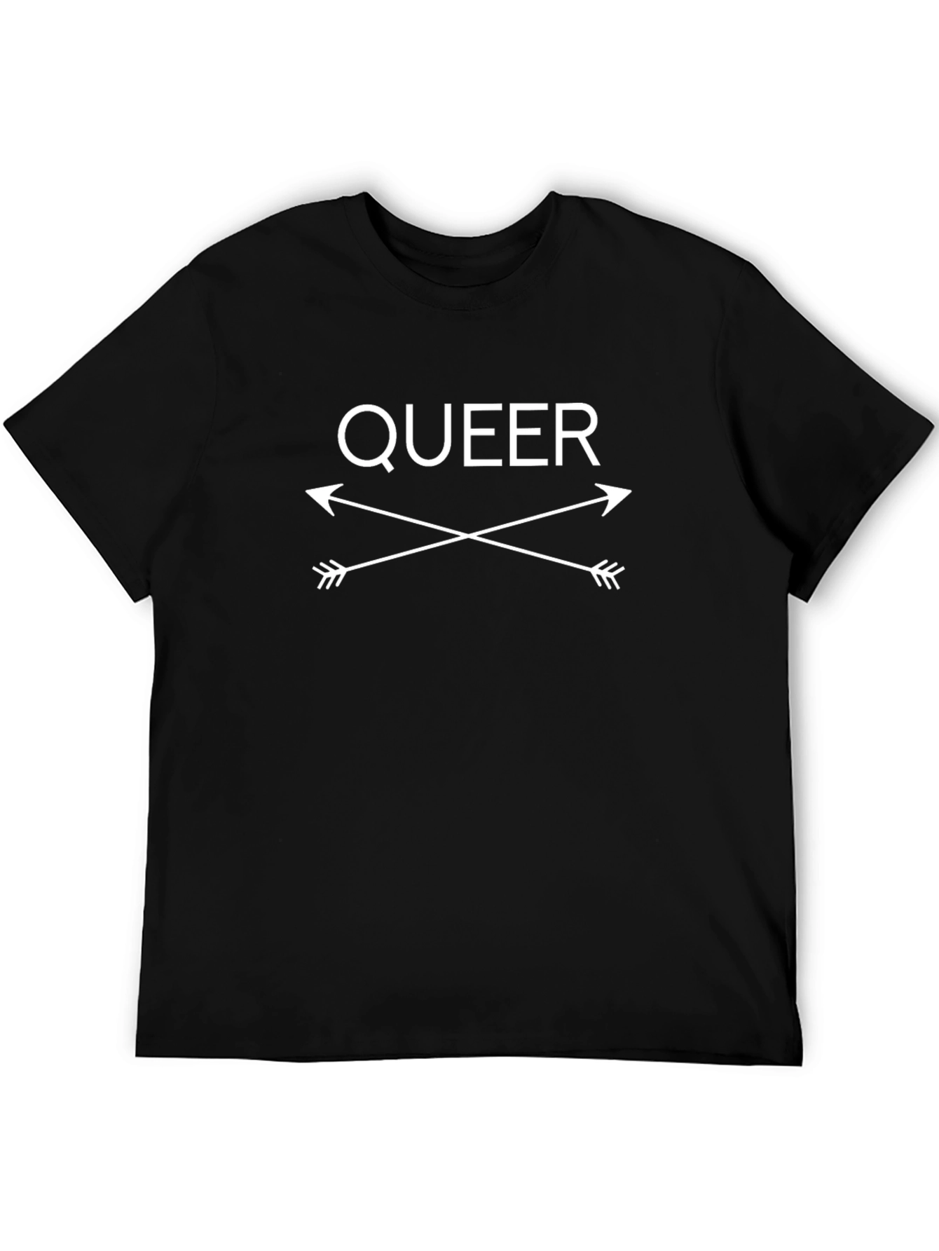 Queer Arrow T-Shirt - Black Crew Neck Tee