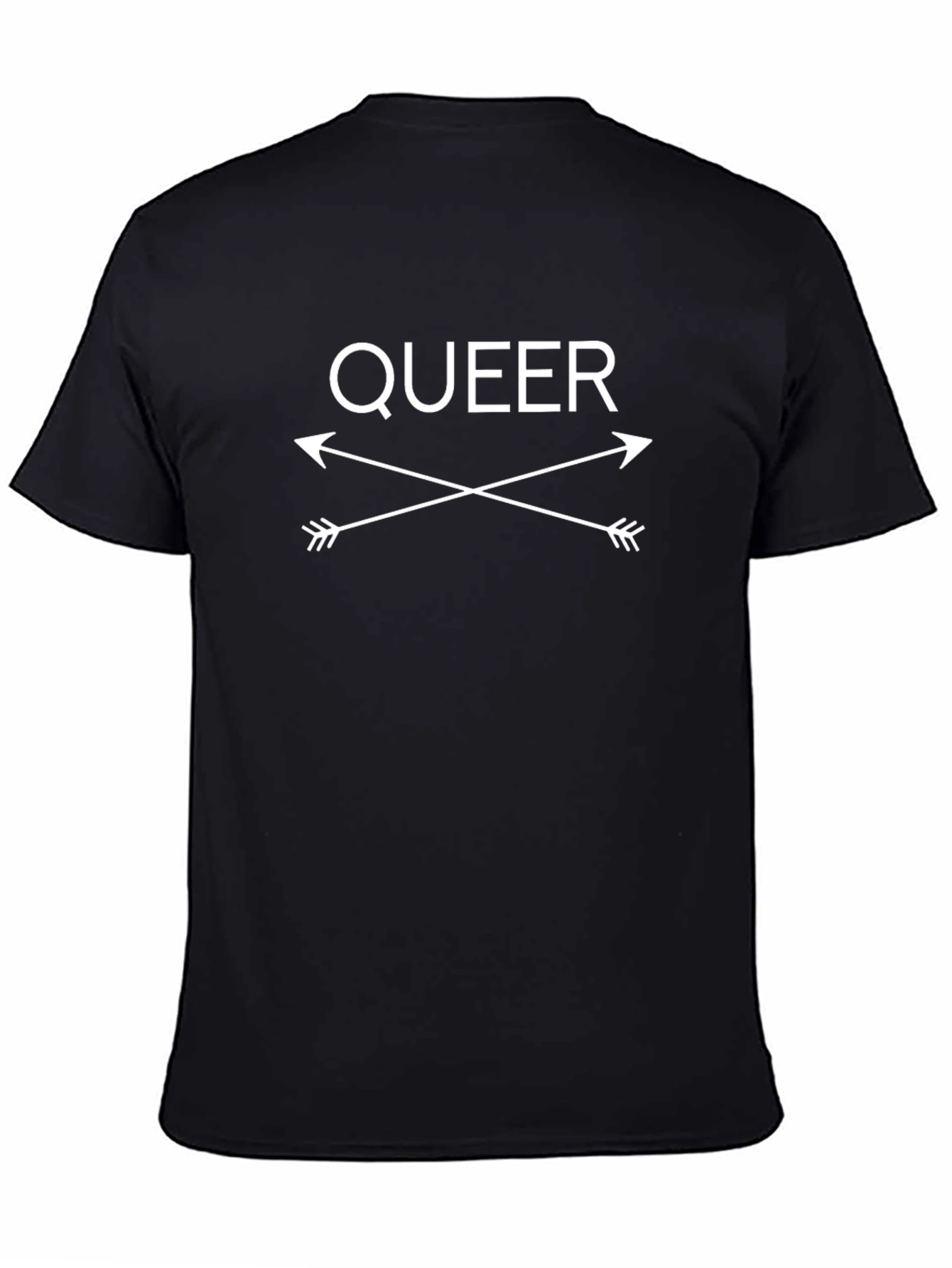 Queer Arrow T-Shirt - Black Crew Neck Tee