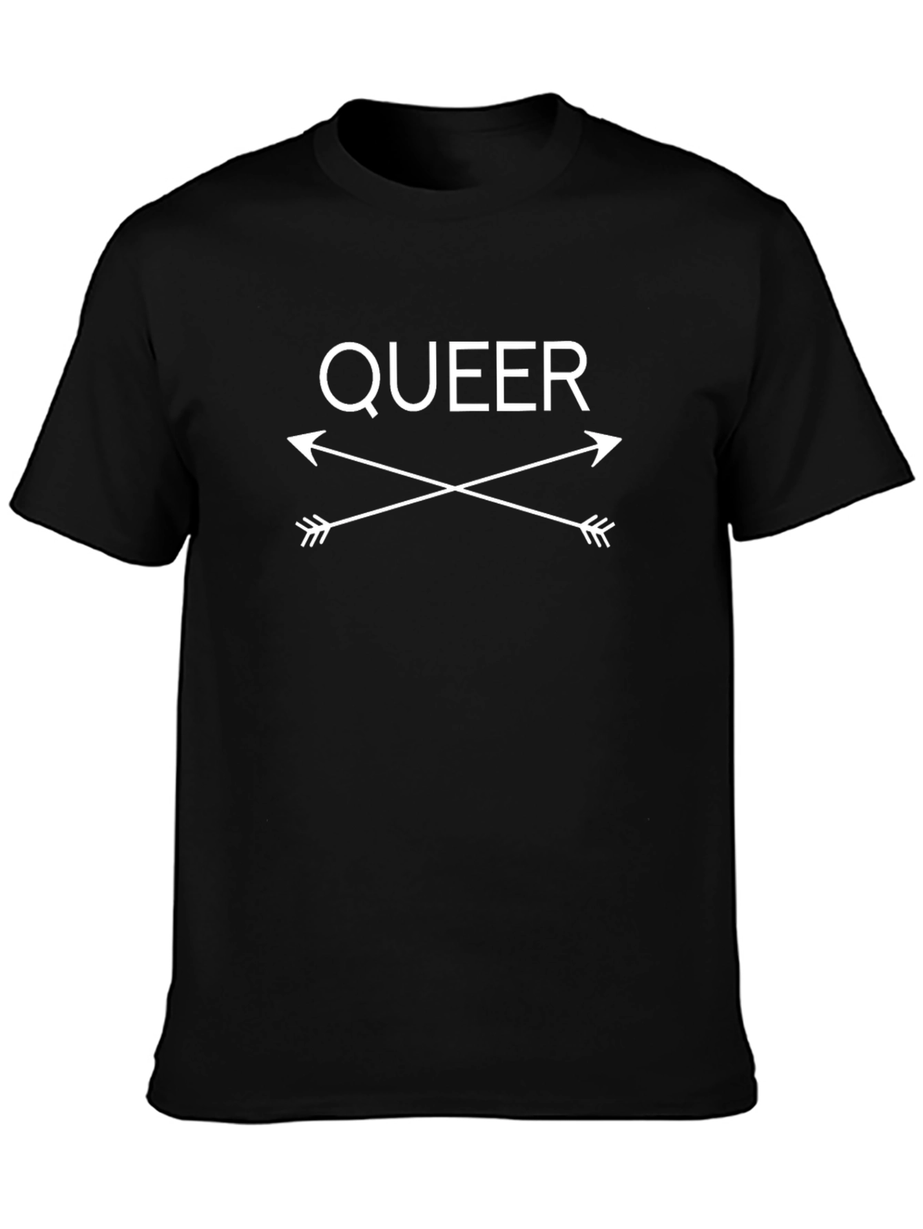 Queer Arrow T-Shirt - Black Crew Neck Tee