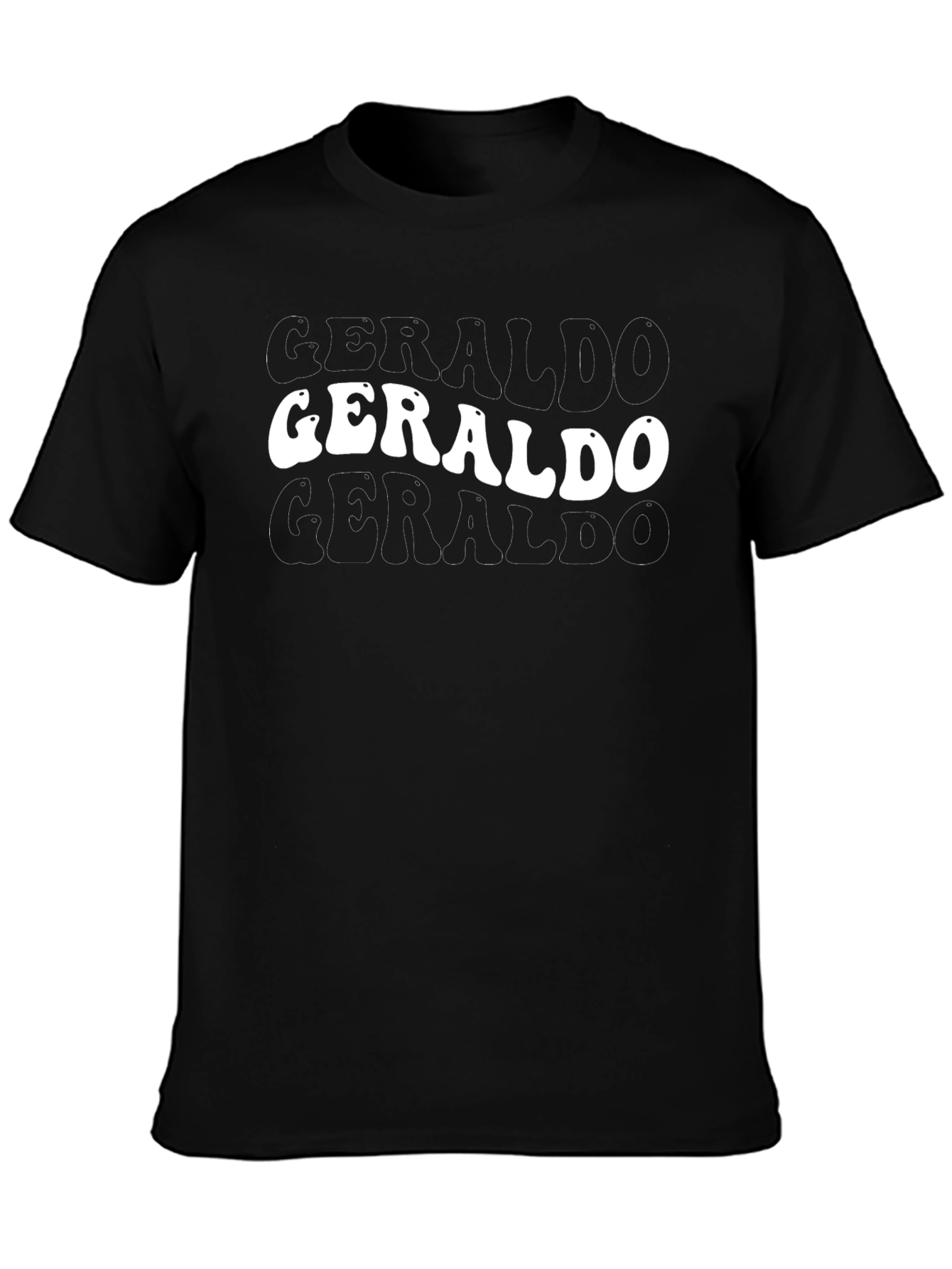 Retro Geraldo T-Shirt - Black Graphic Tee