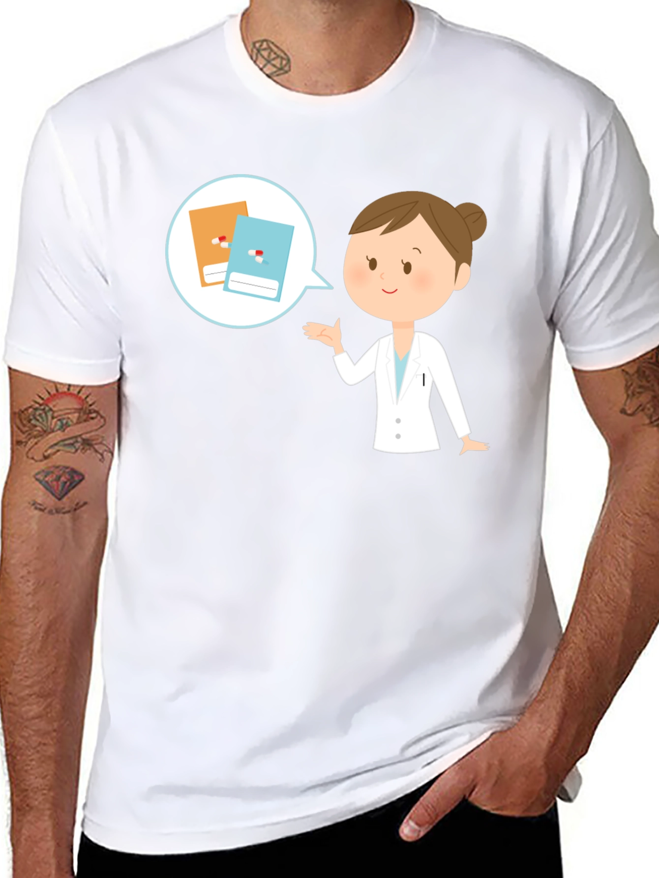 Doctor Cartoon Graphic T-Shirt - Unisex