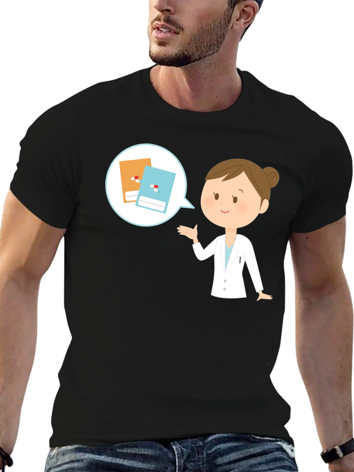 Doctor Cartoon Graphic T-Shirt - Unisex