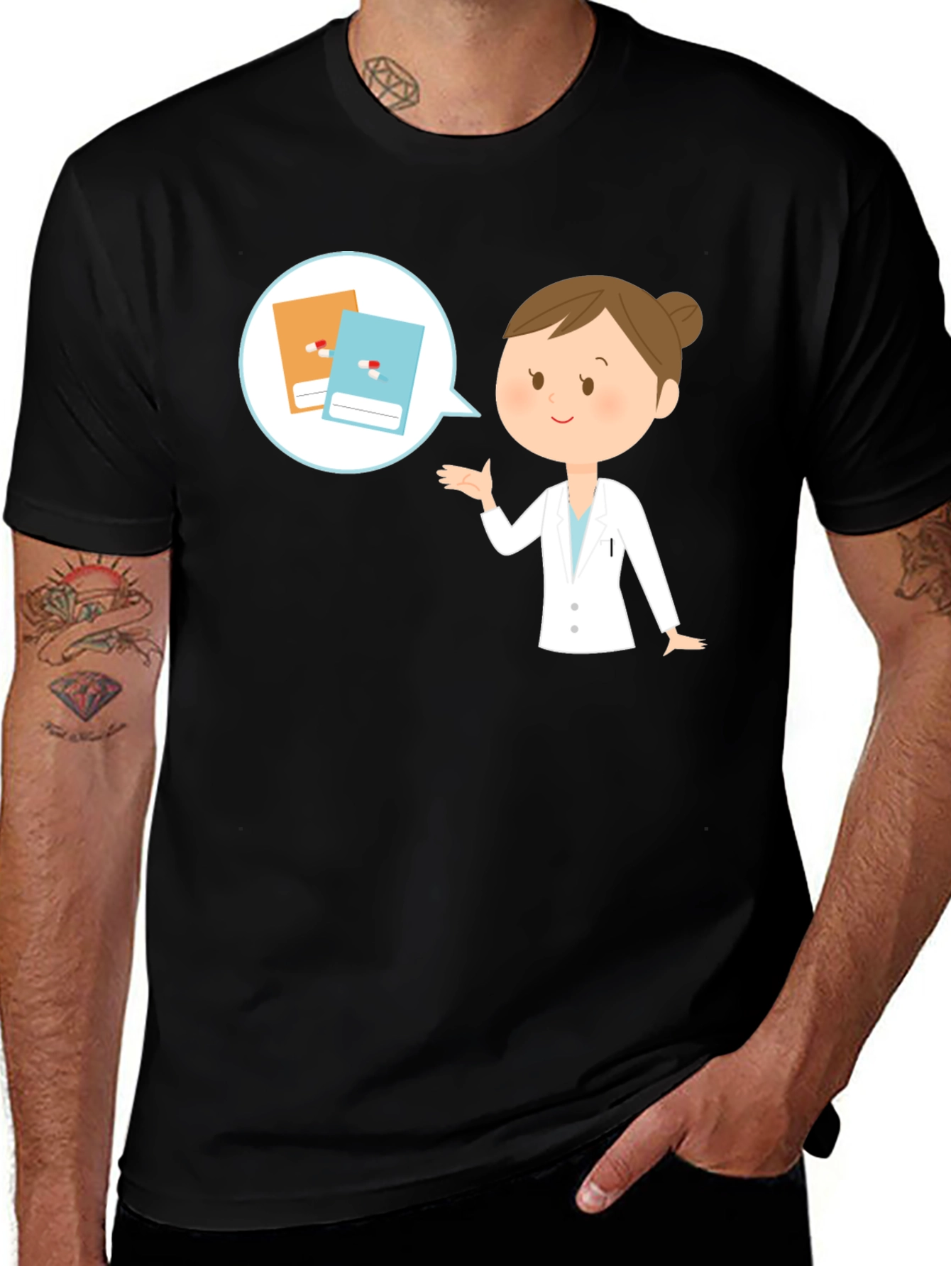 Doctor Cartoon Graphic T-Shirt - Unisex