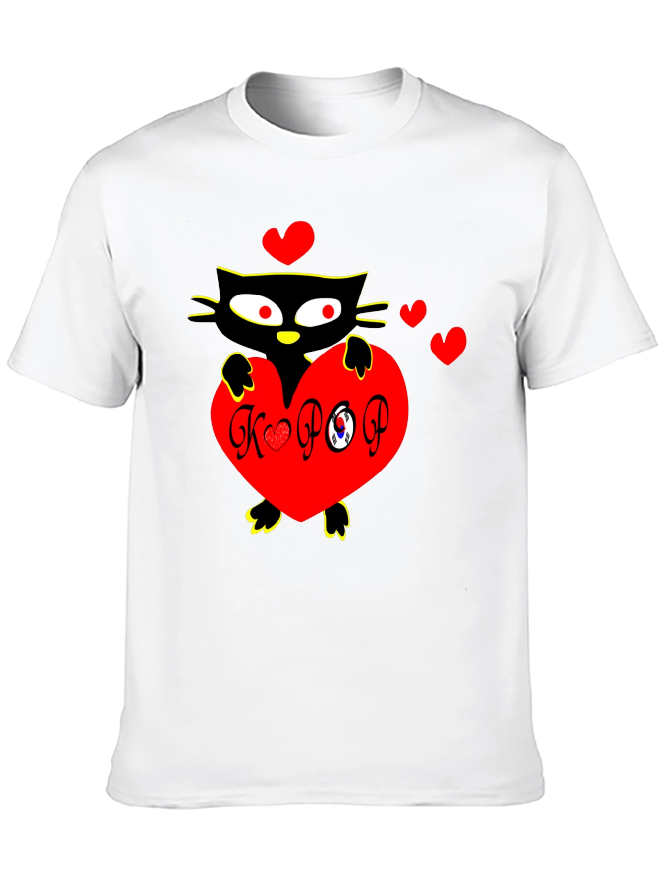 K-POP Cat Heart Graphic Tee