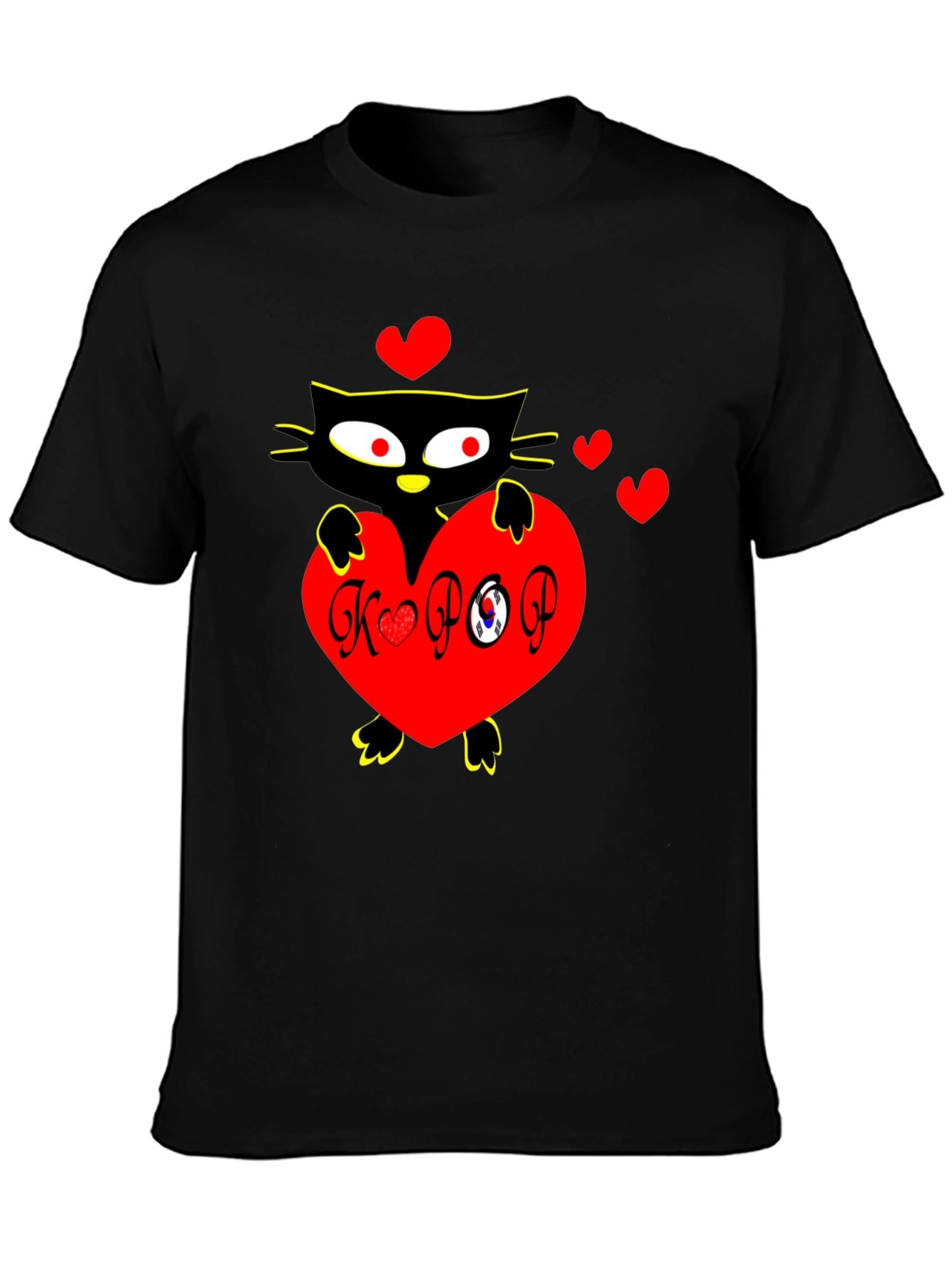 K-POP Cat Heart Graphic Tee