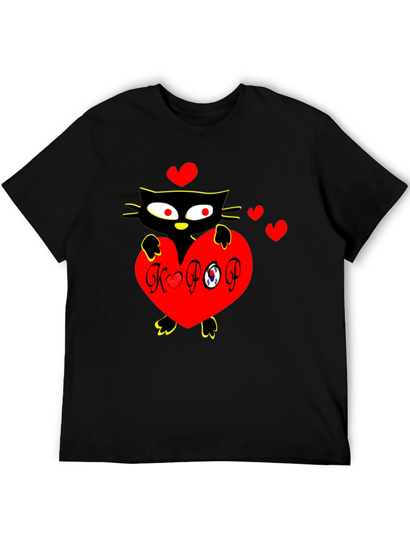 K-POP Cat Heart Graphic Tee