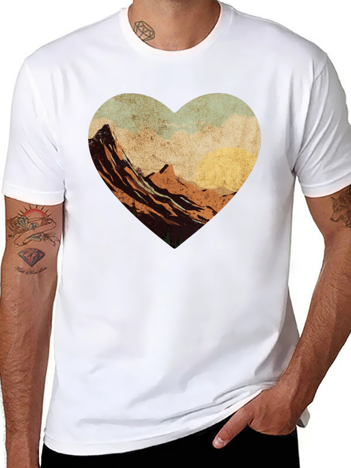 Mountain Heart Graphic Tee - Adventure Awaits