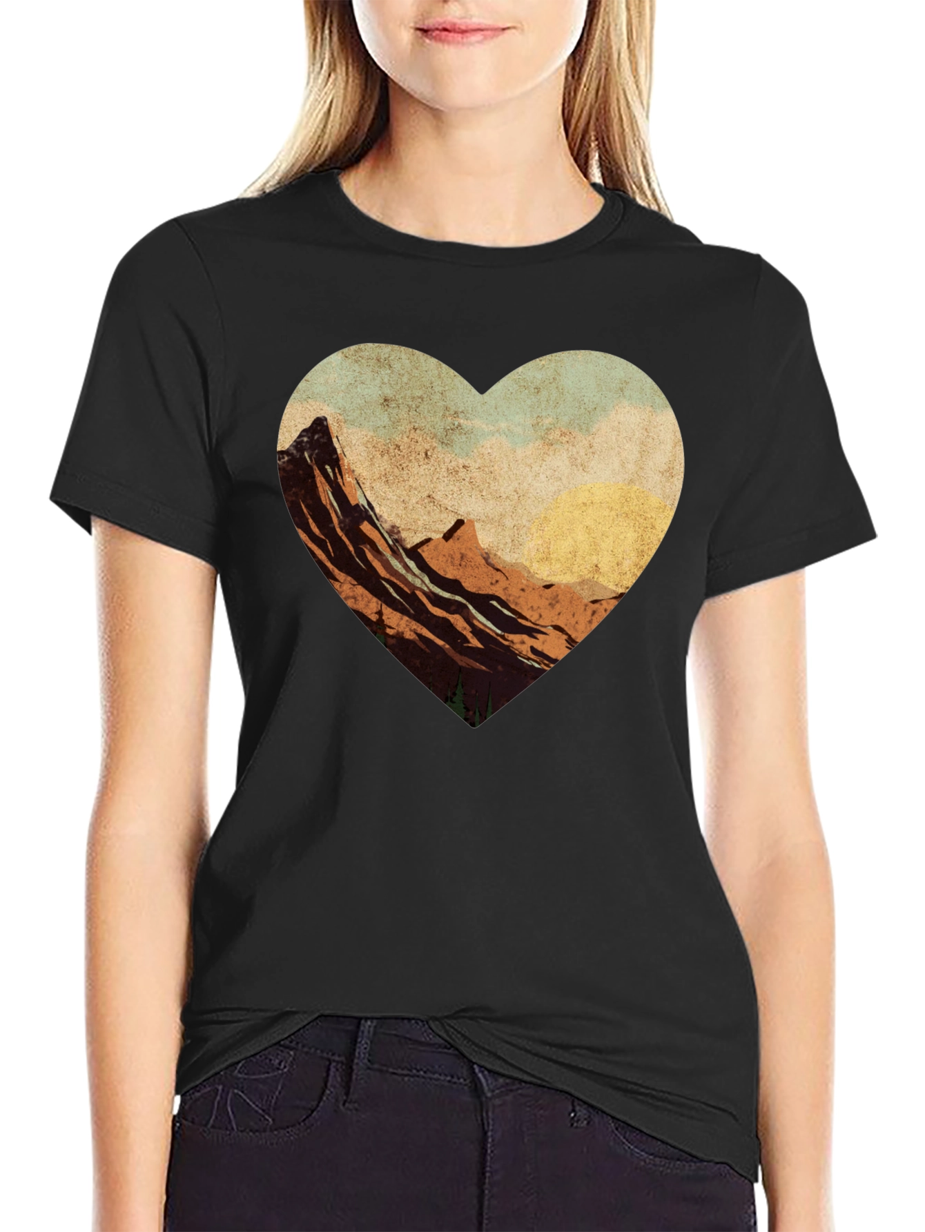 Mountain Heart Graphic Tee - Adventure Awaits
