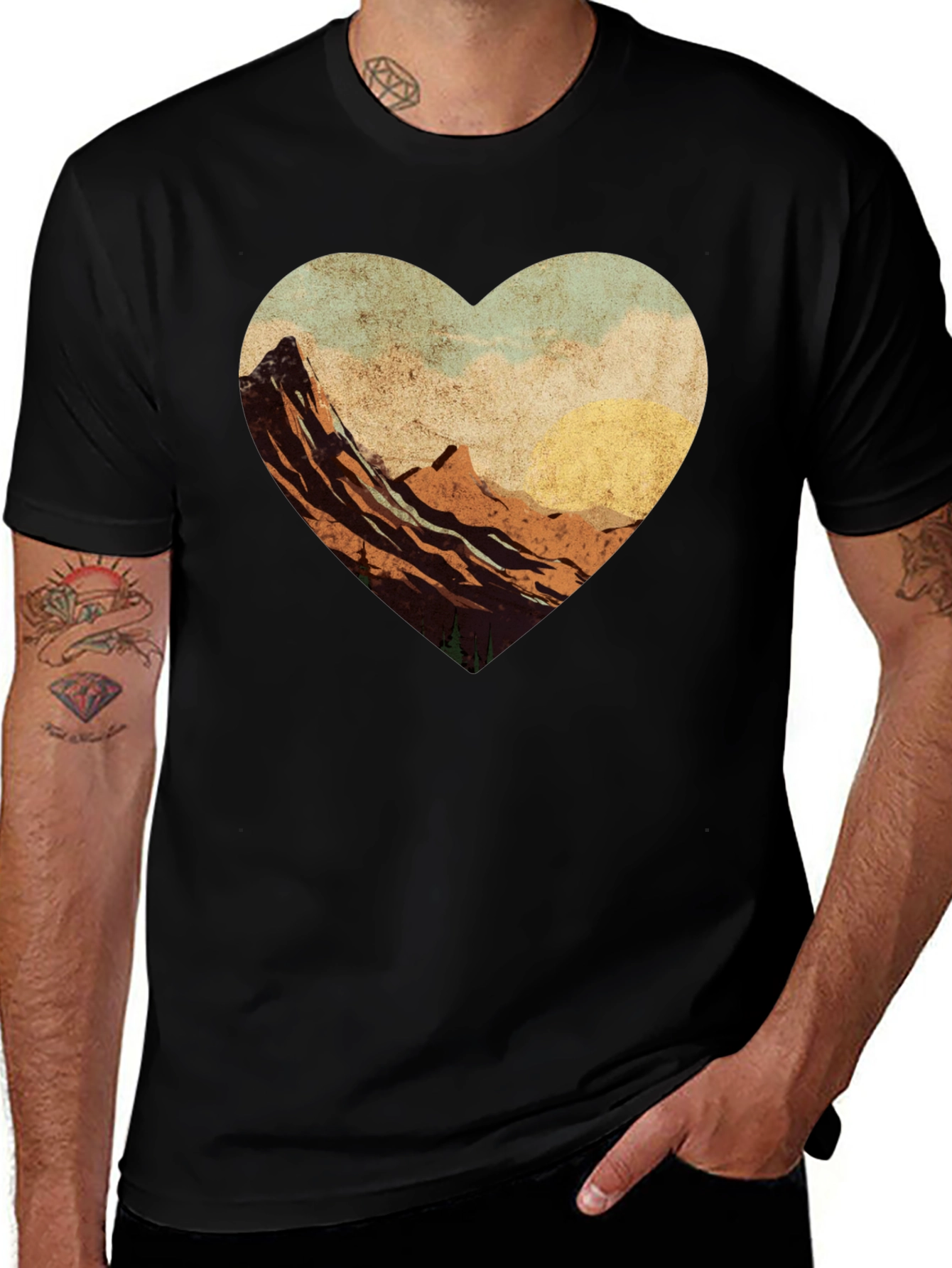 Mountain Heart Graphic Tee - Adventure Awaits