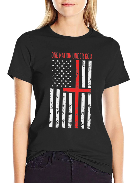 One Nation Under God T-Shirt - Patriotic Graphic Tee